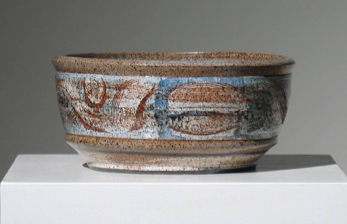 American Studio Pottery Bowl - American Modern Sculpture by Jan Jones