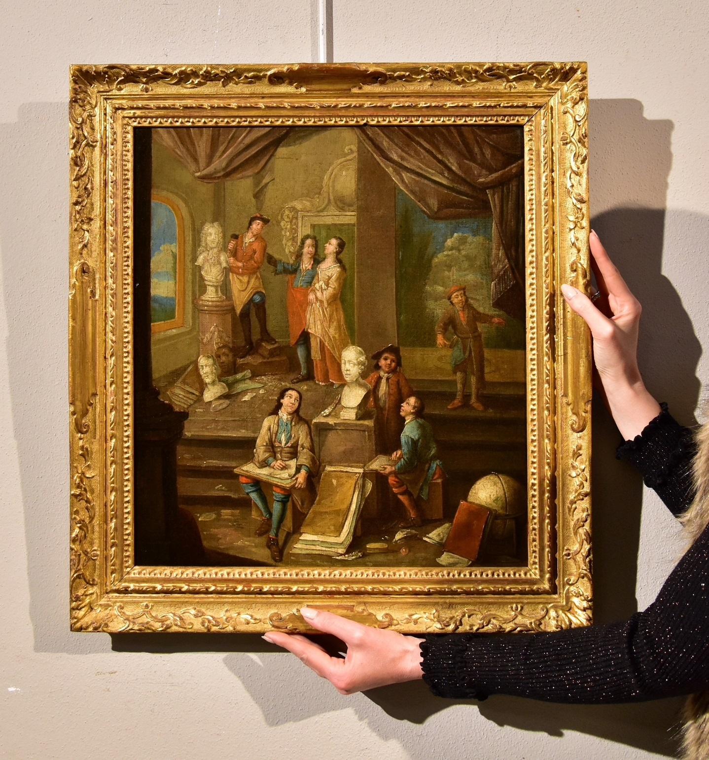 Artist Horemans Paint Oil on canvas Old master 18th Century Flemish Painter Art For Sale 5