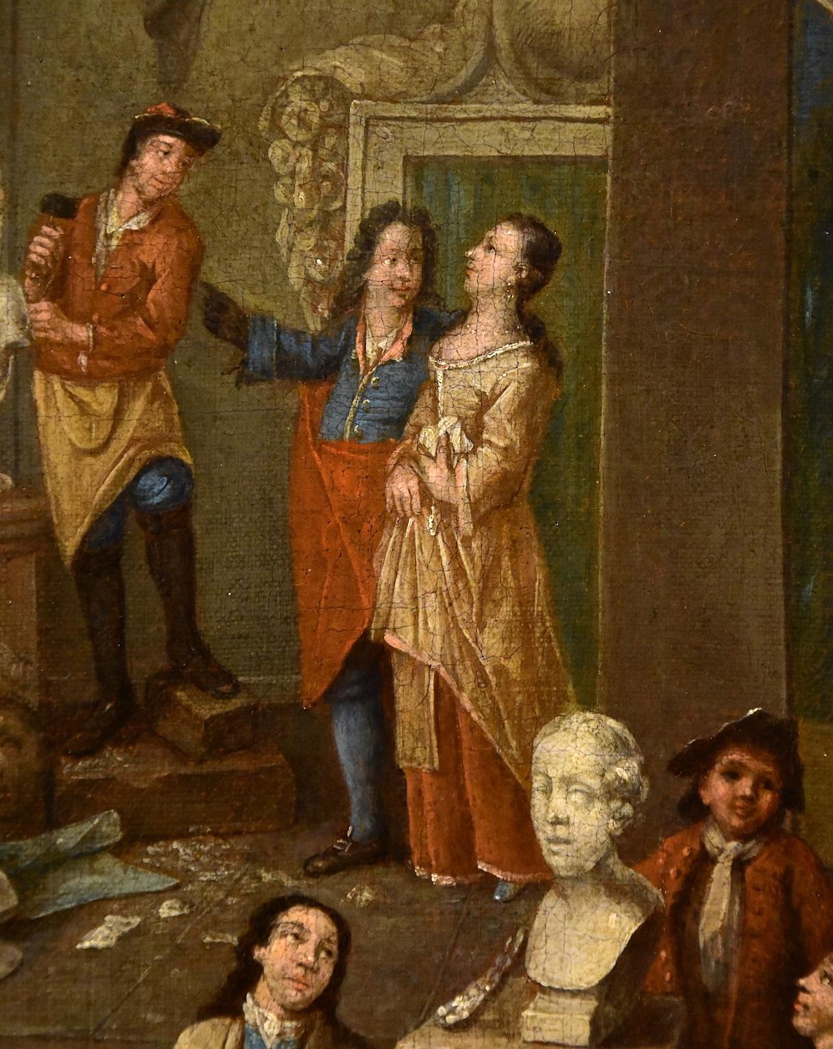 Artist Horemans Paint Oil on canvas Old master 18th Century Flemish Painter Art For Sale 4