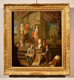 Antique Artist Horemans Paint Oil on canvas Old master 18th Century Flemish Painter Art