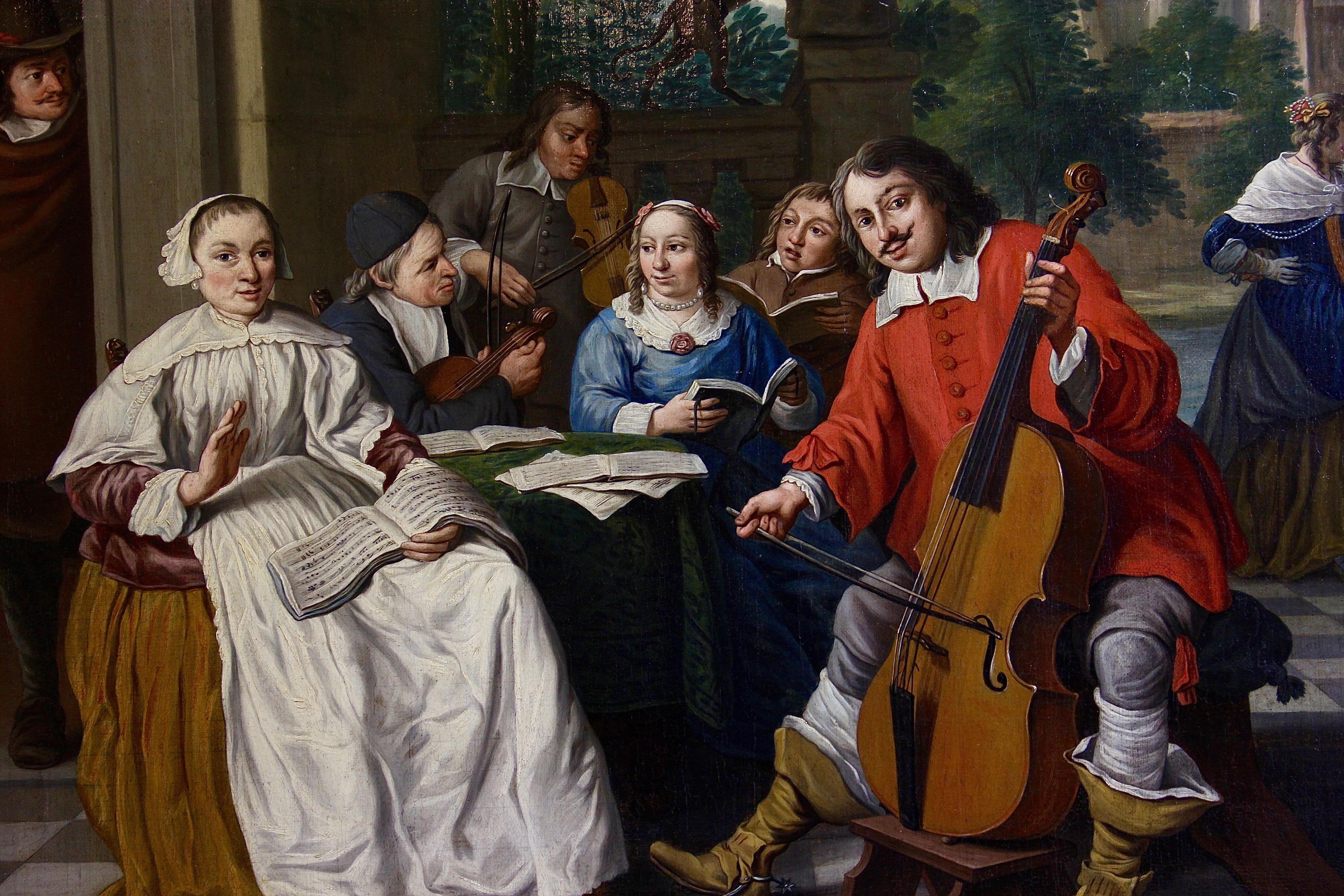 1760 Dipinto a olio barocco fiammingo. Scena romantica. Firmato e datato. - Painting Barocco di Jan Jozef Horemans, The Younger