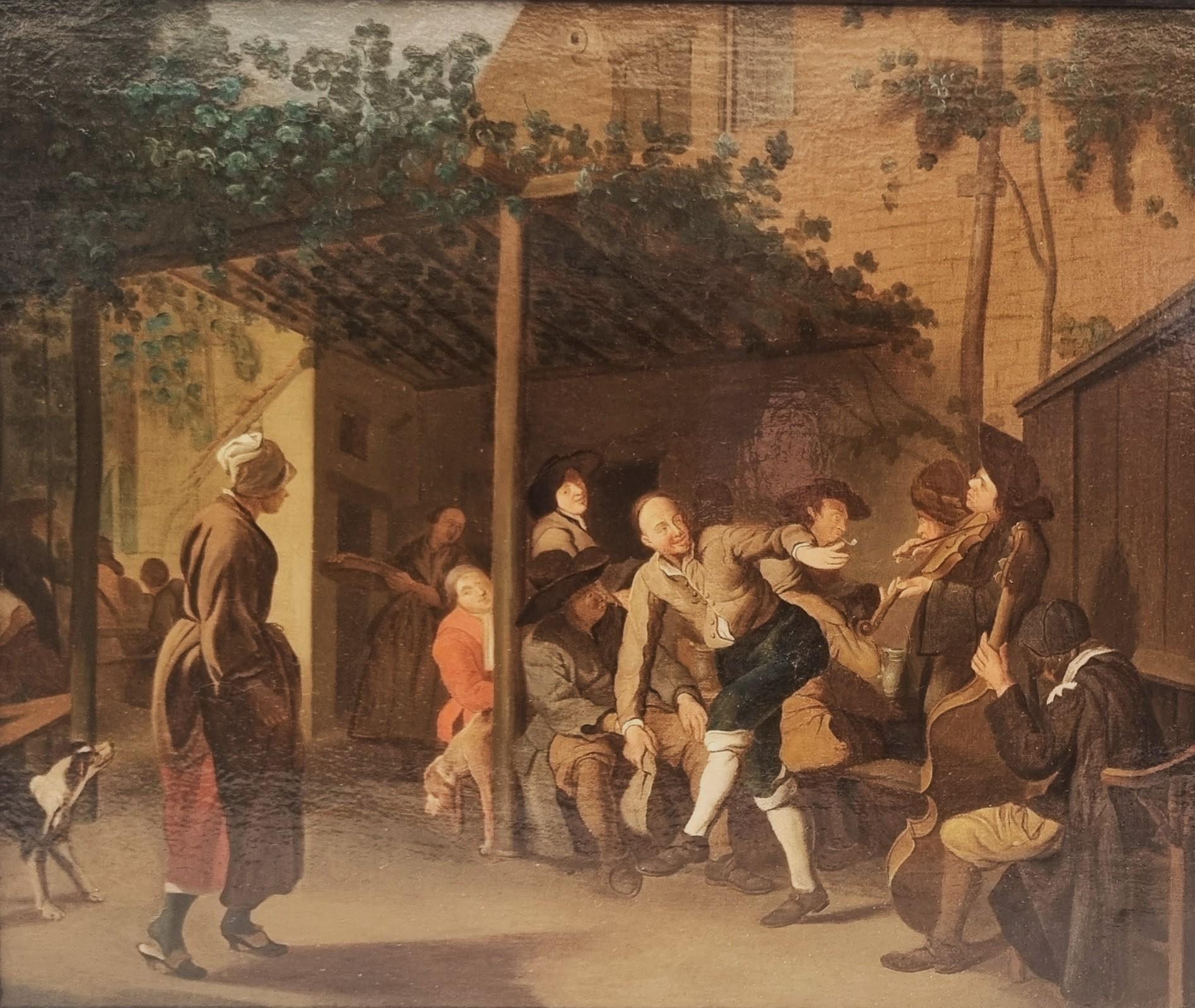 HOREMANS der Jüngere Flämisches Gemälde Fest Musikantenleben Antwerpen 18. (Flämische Schule), Painting, von Jan Jozef Horemans, The Younger