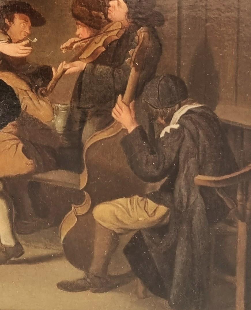 HOREMANS der Jüngere Flämisches Gemälde Fest Musikantenleben Antwerpen 18. (Braun), Figurative Painting, von Jan Jozef Horemans, The Younger