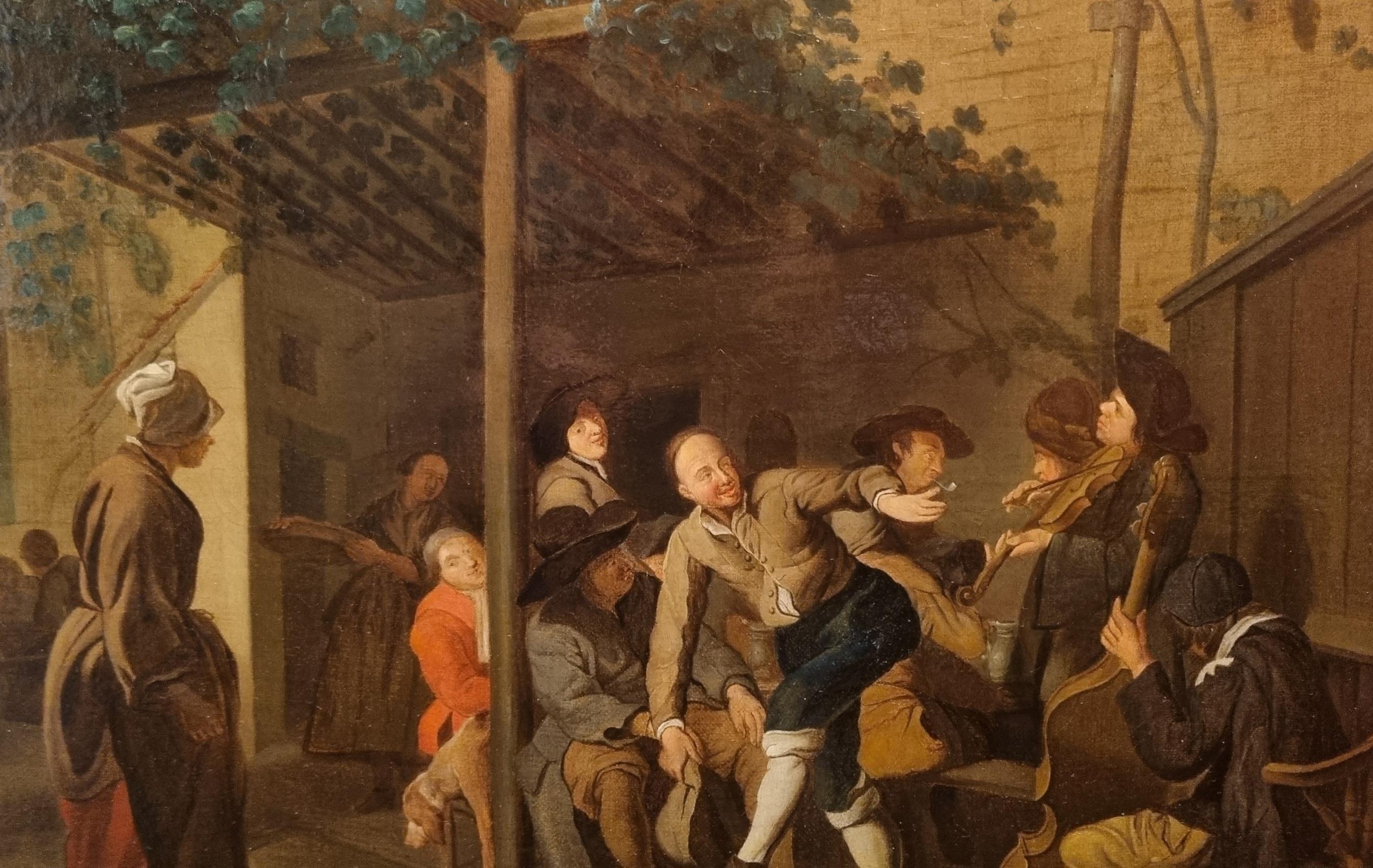 HOREMANS der Jüngere Flämisches Gemälde Fest Musikantenleben Antwerpen 18. im Angebot 3