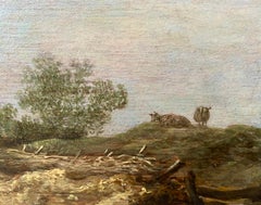 17. Jahrhundert Holländischer Alter Meister Öl - Eine Landstraße in einer Dünenlandschaft 1633