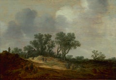 A lively country road scene - Dutch Golden Age landscape painting