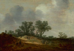 A lively country road scene - Dutch Golden Age landscape painting 