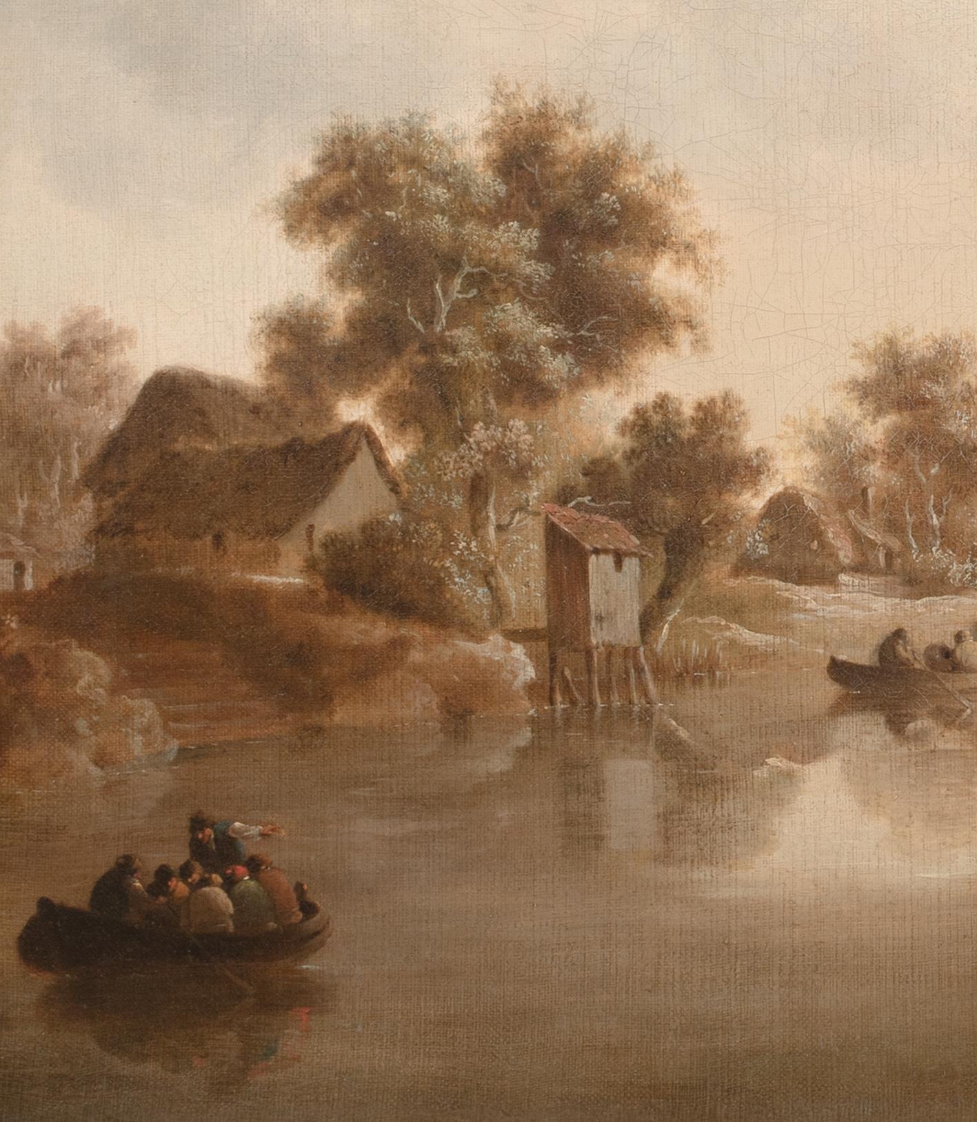 Flussboot-Landschaft, 17. Jahrhundert  Jan Jozefsz VAN GOYEN (1596-1656) im Angebot 6