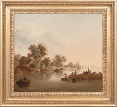 River Boat Landscape, 17th Century  Jan Jozefsz VAN GOYEN (1596-1656)