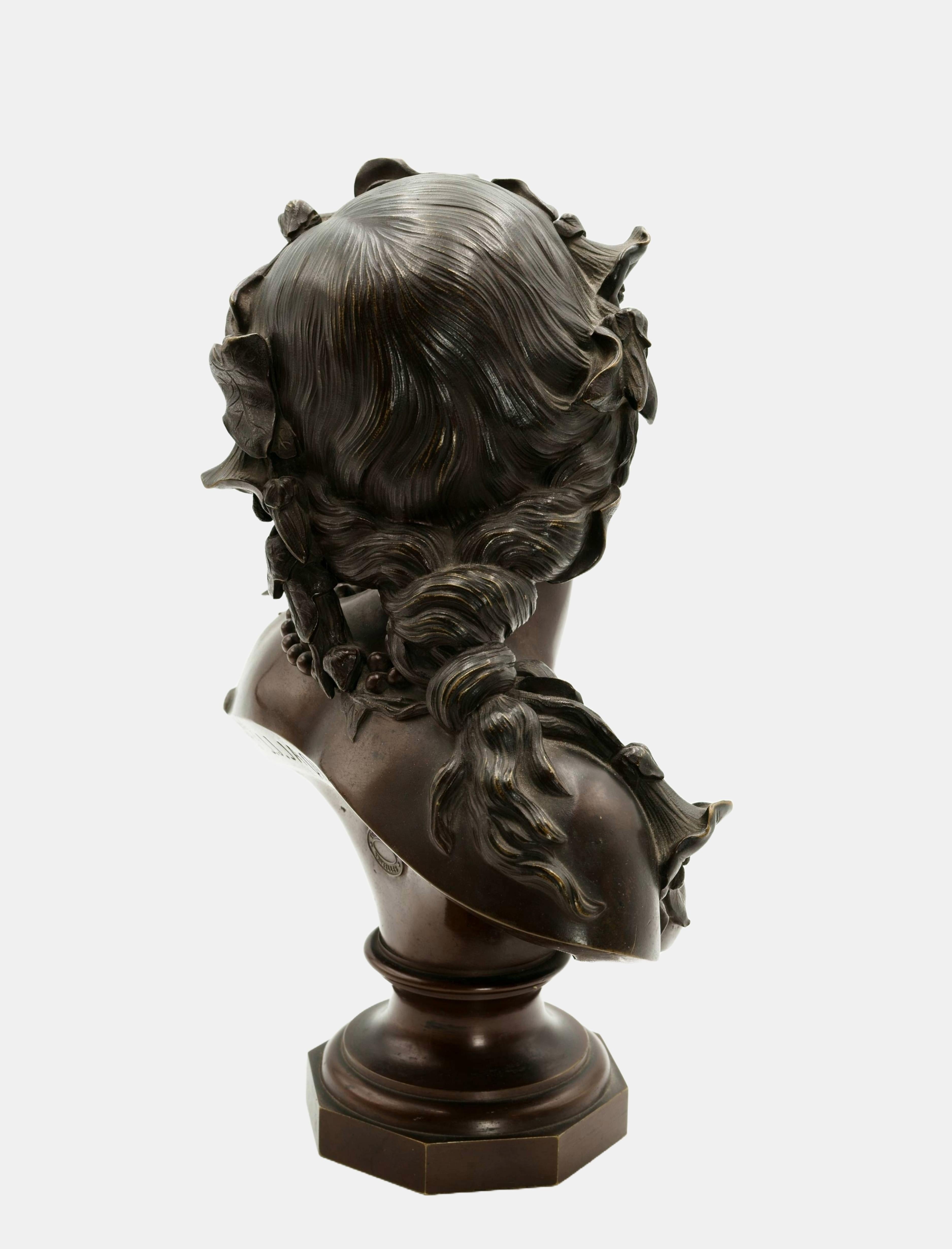 Jan Jozef Jaquet (1822 Antwerp - 1898 Brussels), Psyche, 1847. Black-brown and brown patinated bronze on a cast base. 30 cm (height) x 22 cm (width) x 12 cm (depth), weight 5 kg. Verso with J.[an] J.[ozef] JAQUET.” Inscribed, dated “1847” with the