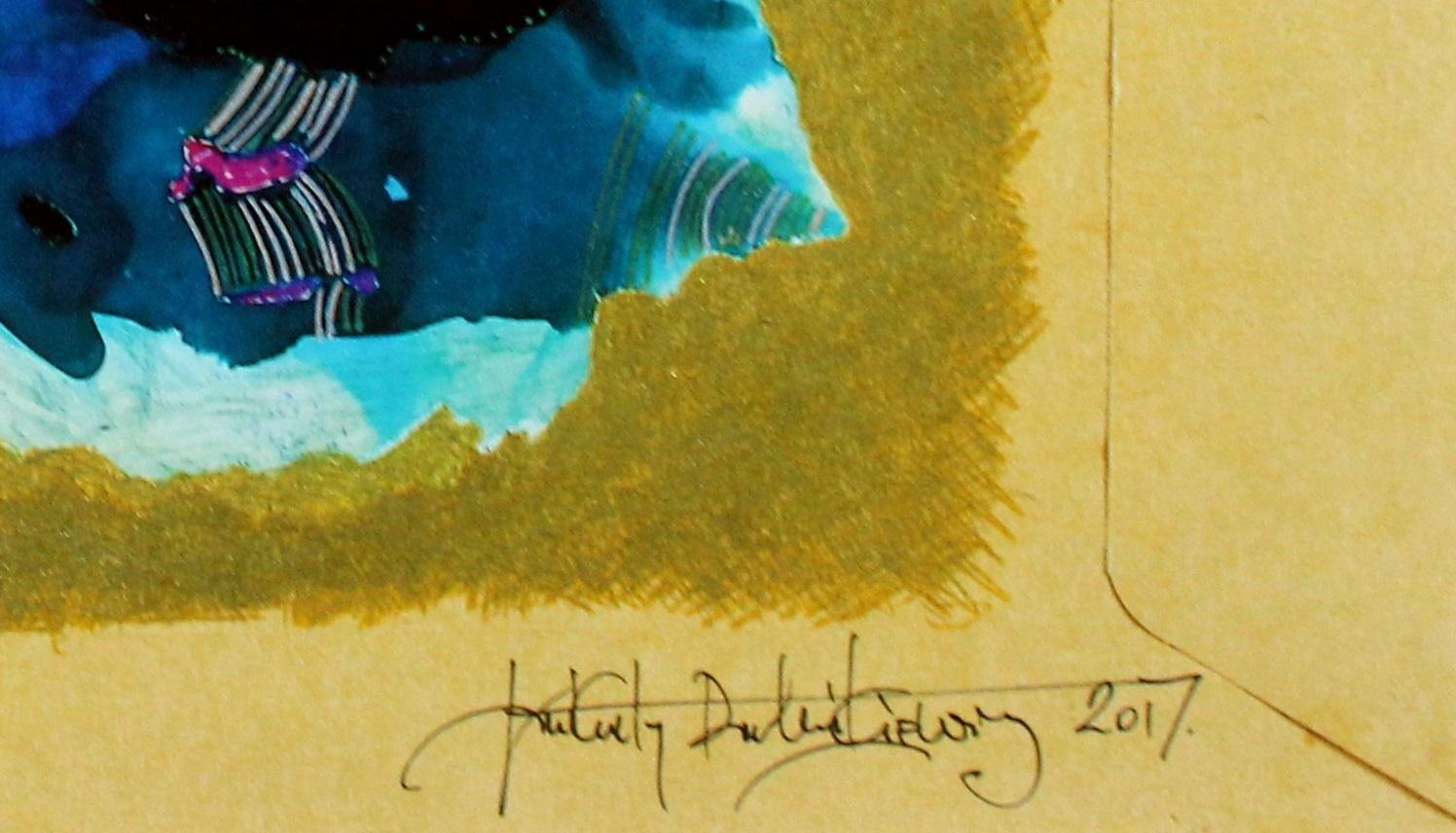 Girovagando per il Mar Rosso - XXI secolo, Tecnica mista, Stampa astratta, Brillantini - Print Altro stile artistico di Jan Kanty Pawluśkiewicz