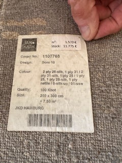 Jan Kath Boro 10 Hand-Knotted Wool and Silk Rug, 250 x 300 cm