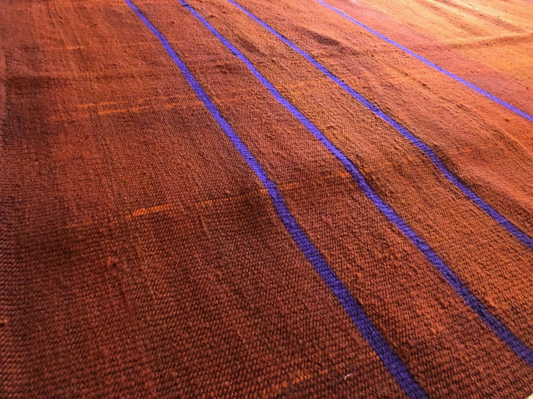 Burgundy Moroccan FlatWeave Rug with Tassels, Haik10 Jan Kath at 1stDibs