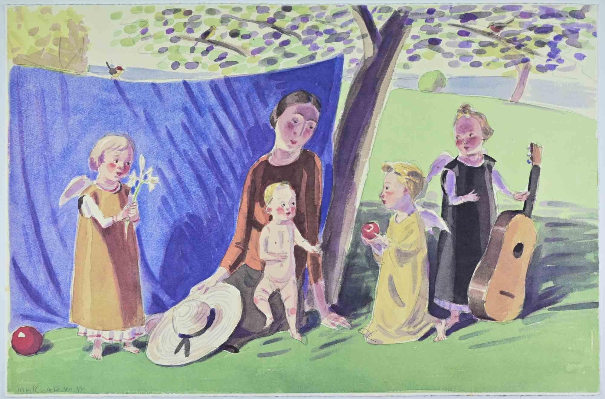 In the Countryside - Lithograph by Jan Knap - 1999