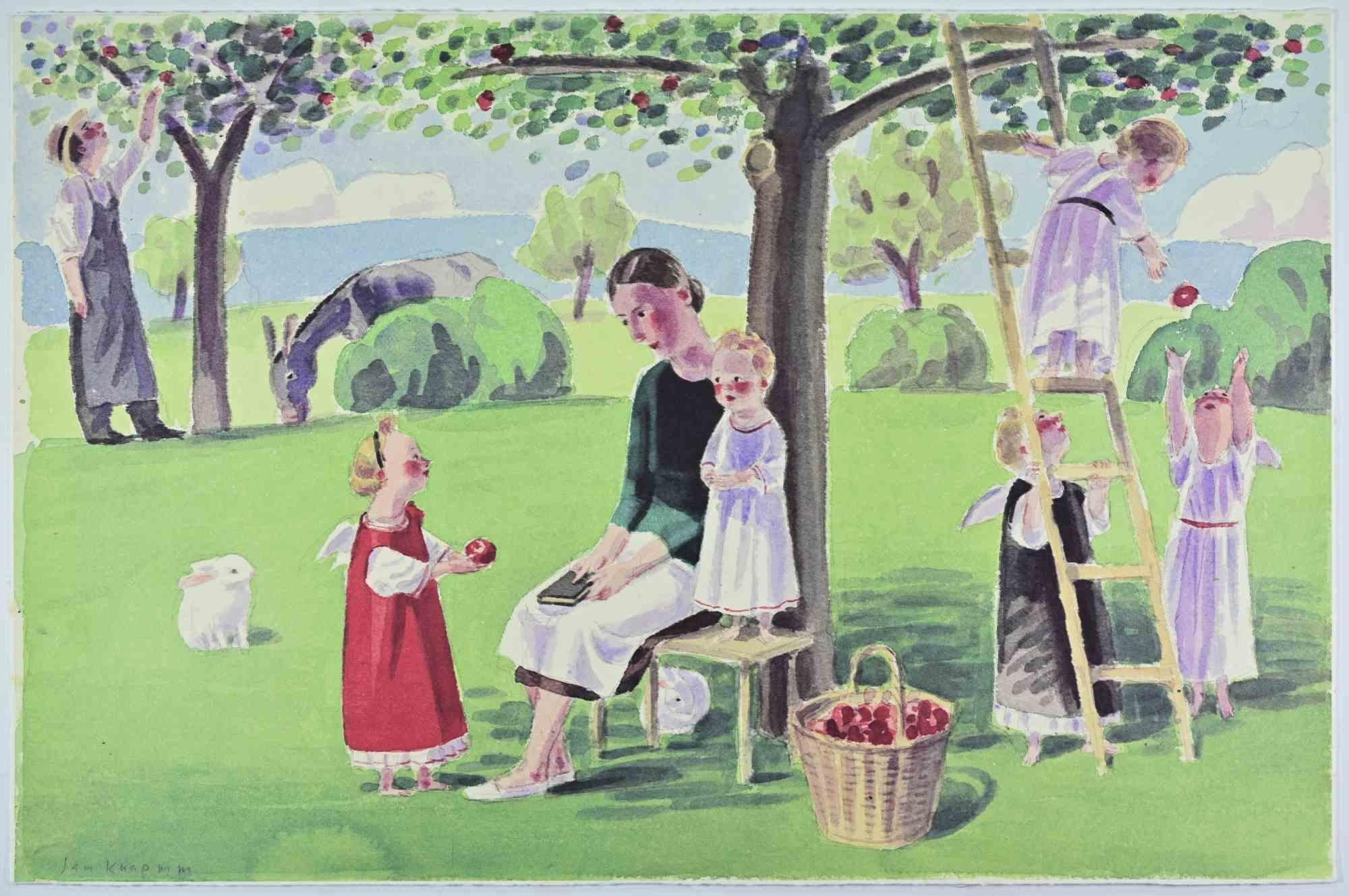 In the Countryside - Lithograph by Jan Knap - 1999