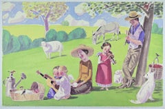 In the Countryside - Lithograph by Jan Knap - 1999