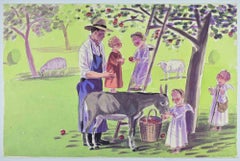 In the Countryside - Lithograph by Jan Knap - 1999