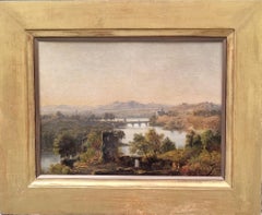 Jan KOBELL Romantic Landscape ruins mountains river Dutch 19th