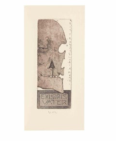 Ex Libris Vater - Etching by Jan Konupek - Early 20th Century