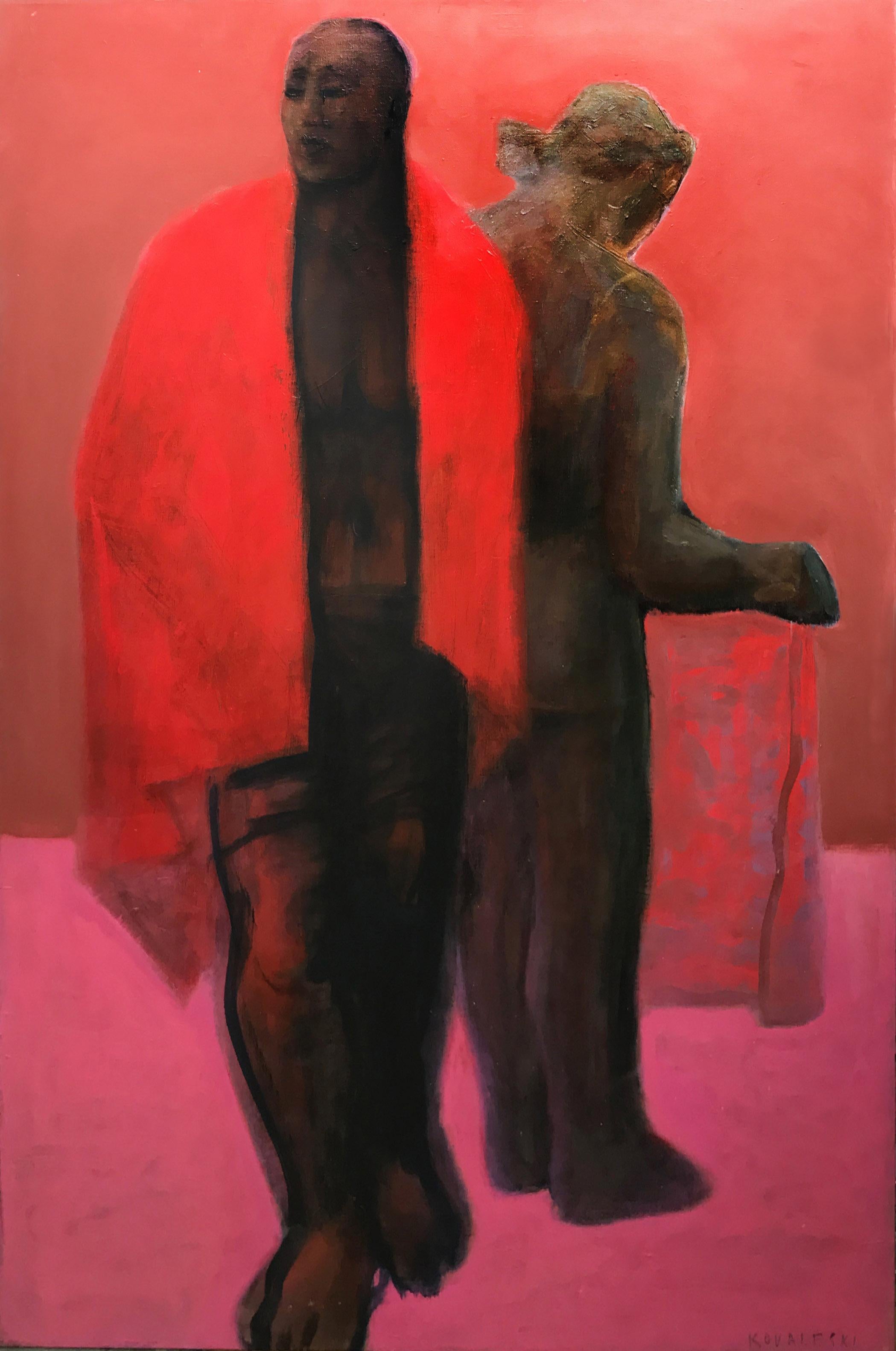 Jan Kovaleski Figurative Painting - Red Robe