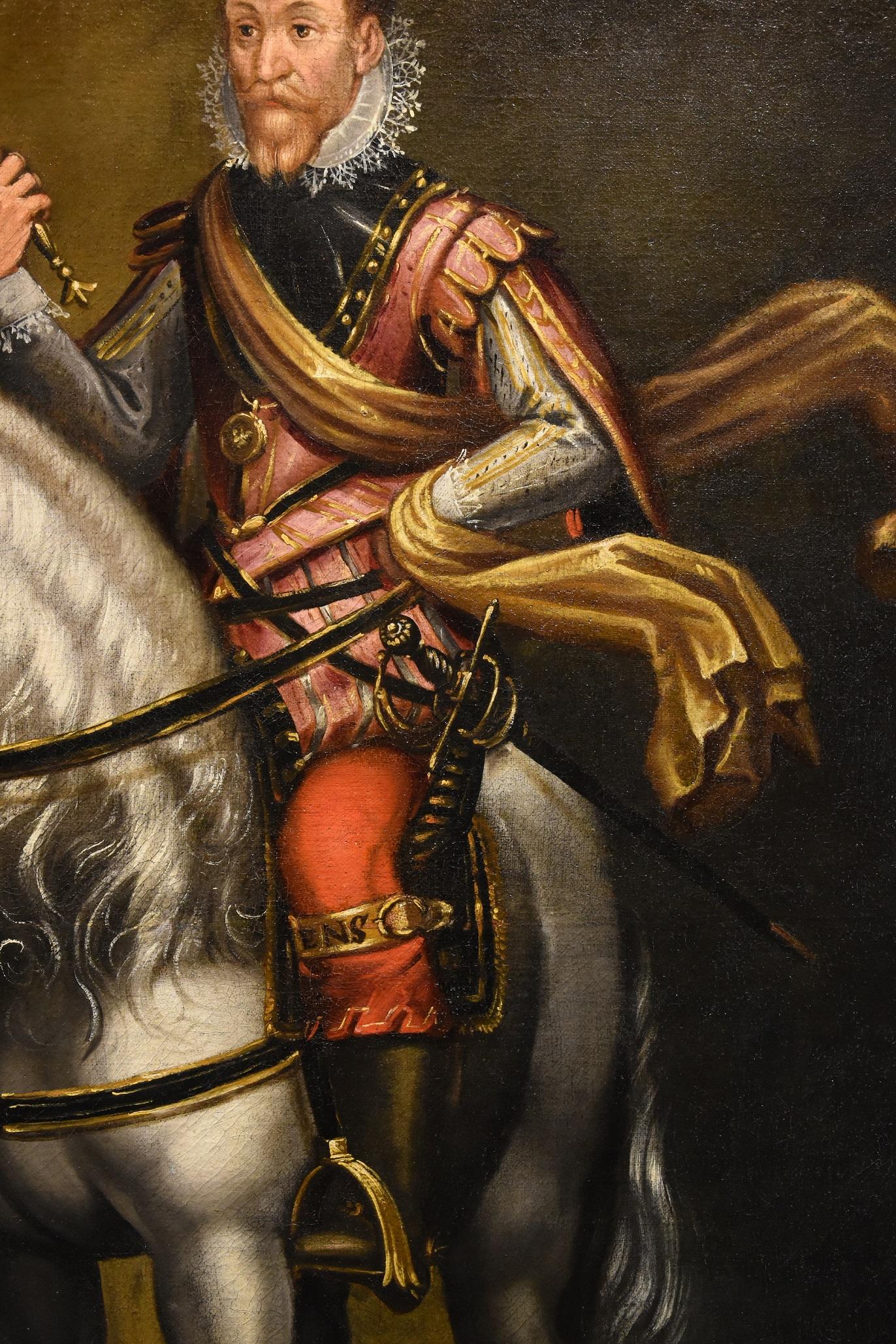 Reiterporträt Kraeck, Öl auf Leinwand, Alter Meister, 16./17. Jahrhundert, Italien im Angebot 9
