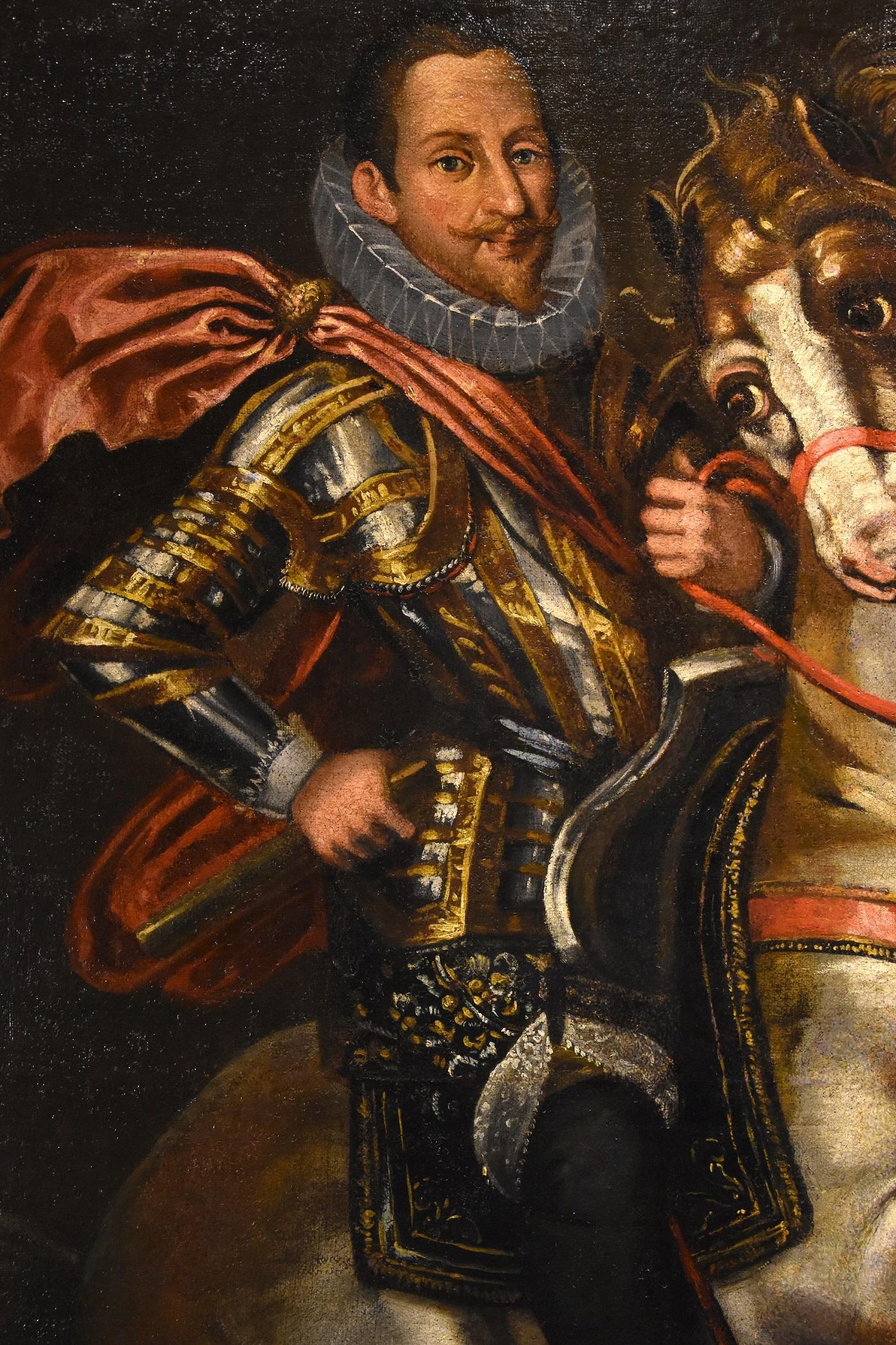 Reiterporträt Kraeck, Öl auf Leinwand, Alter Meister, 16./17. Jahrhundert, Italien im Angebot 10