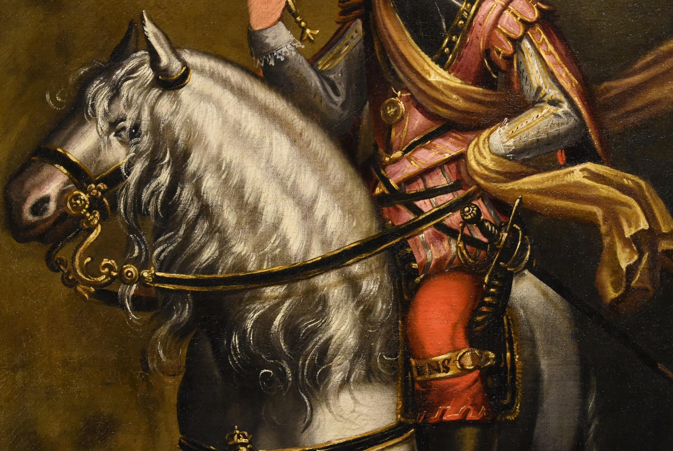 Reiterporträt Kraeck, Öl auf Leinwand, Alter Meister, 16./17. Jahrhundert, Italien im Angebot 5