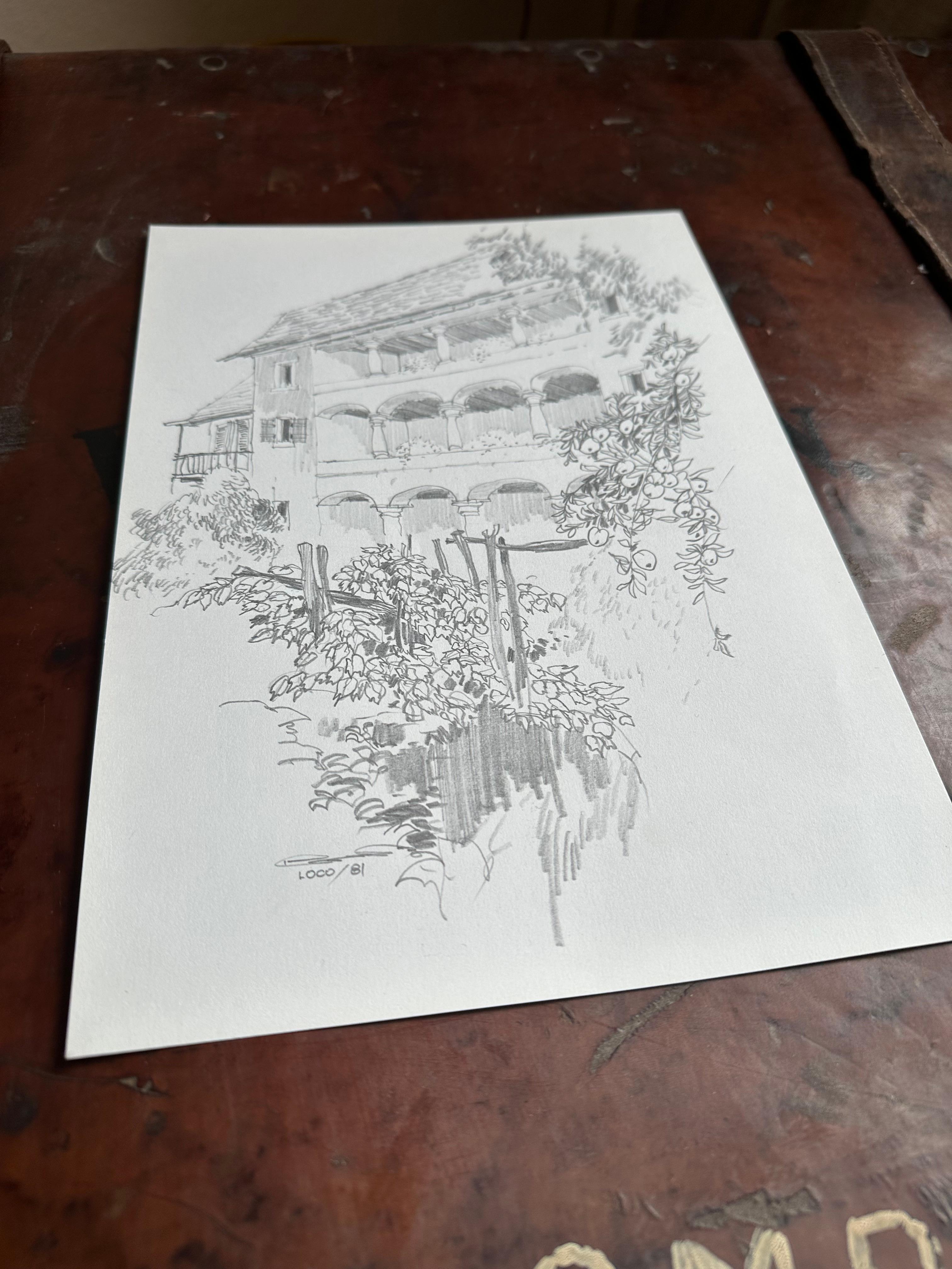 Jan Kristofori Original Pencil Sketches, Set of 3, Authentic Swiss Motives For Sale 4