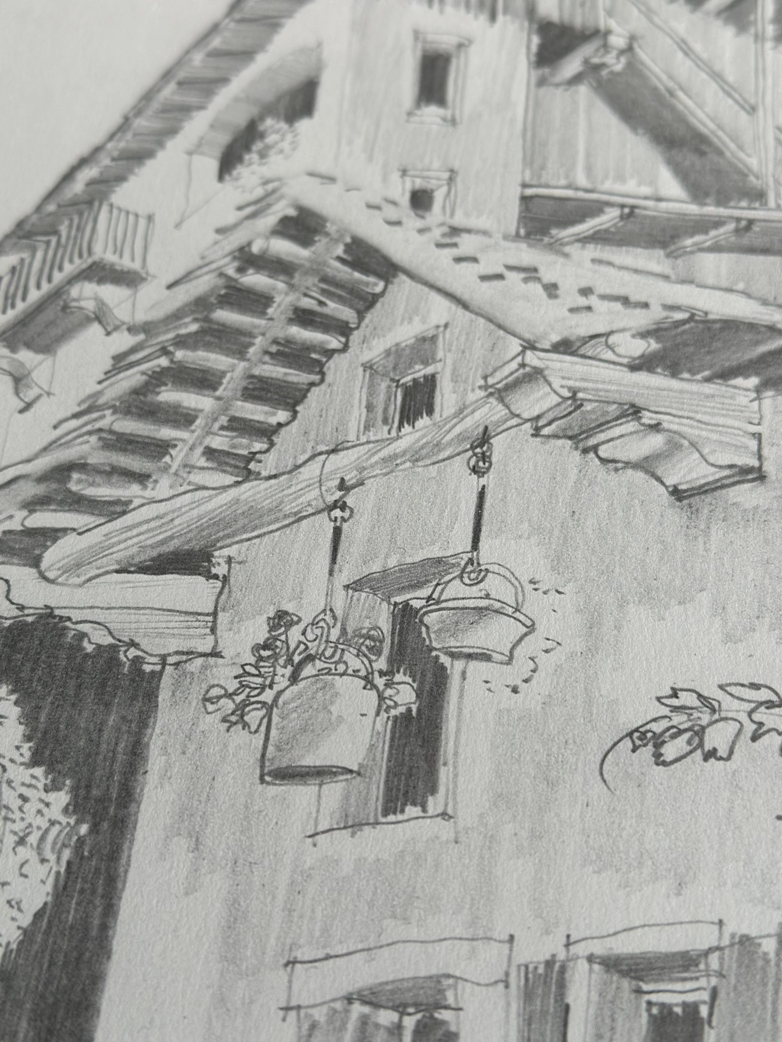 Jan Kristofori Original Pencil Sketches, Set of 3, Authentic Swiss Motives For Sale 6