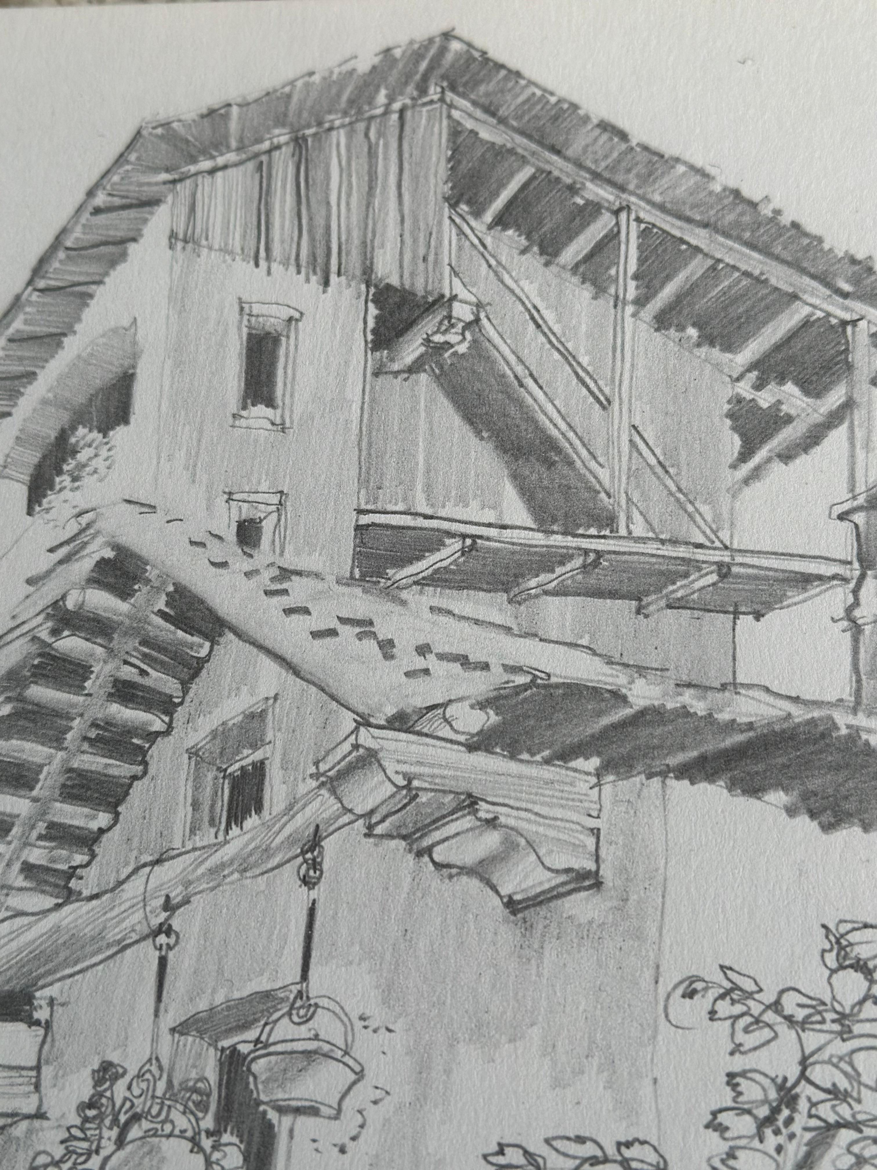 Jan Kristofori Original Pencil Sketches, Set of 3, Authentic Swiss Motives For Sale 7