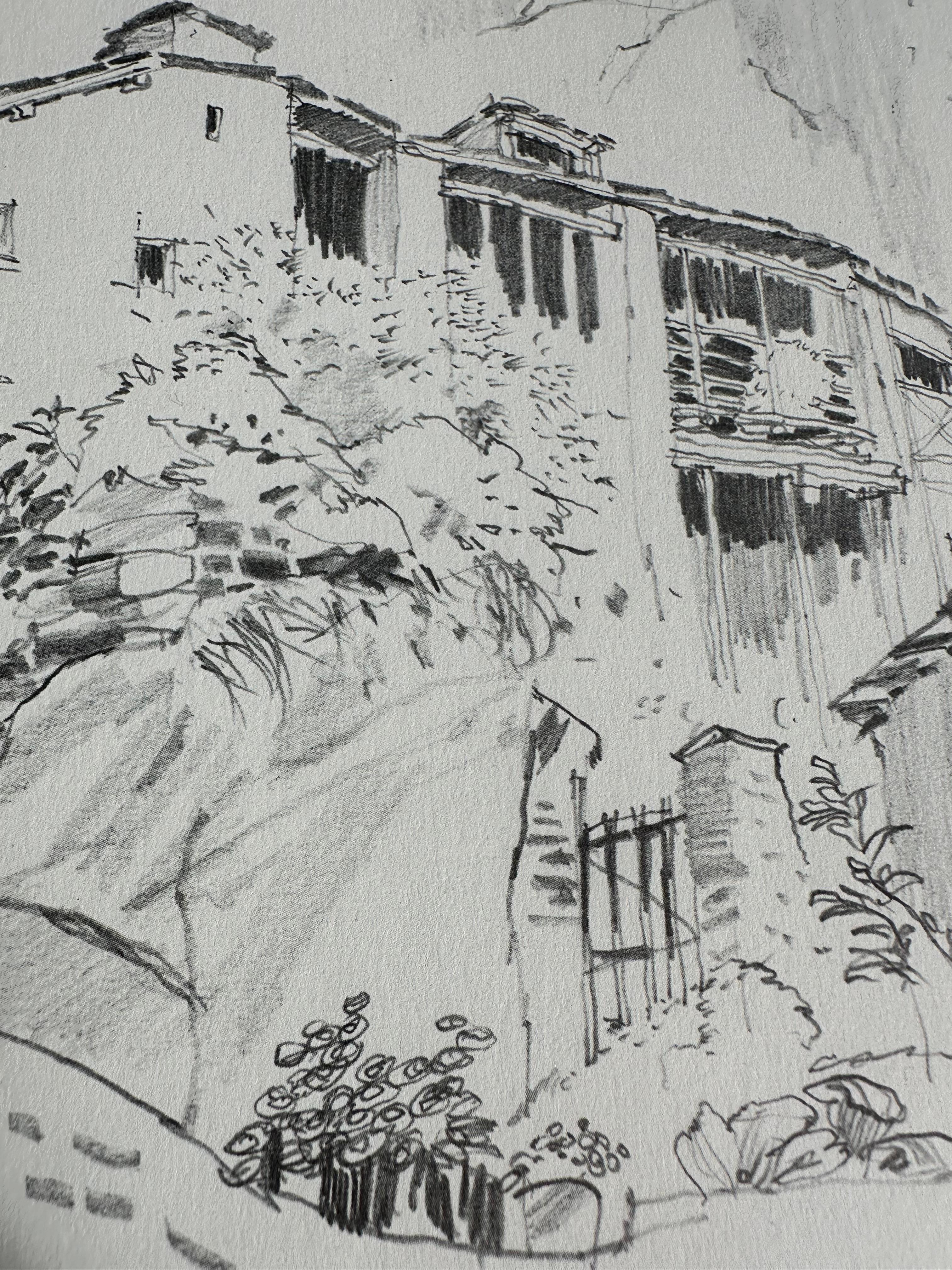 Paper Jan Kristofori Original Pencil Sketches, Set of 3, Authentic Swiss Motives For Sale