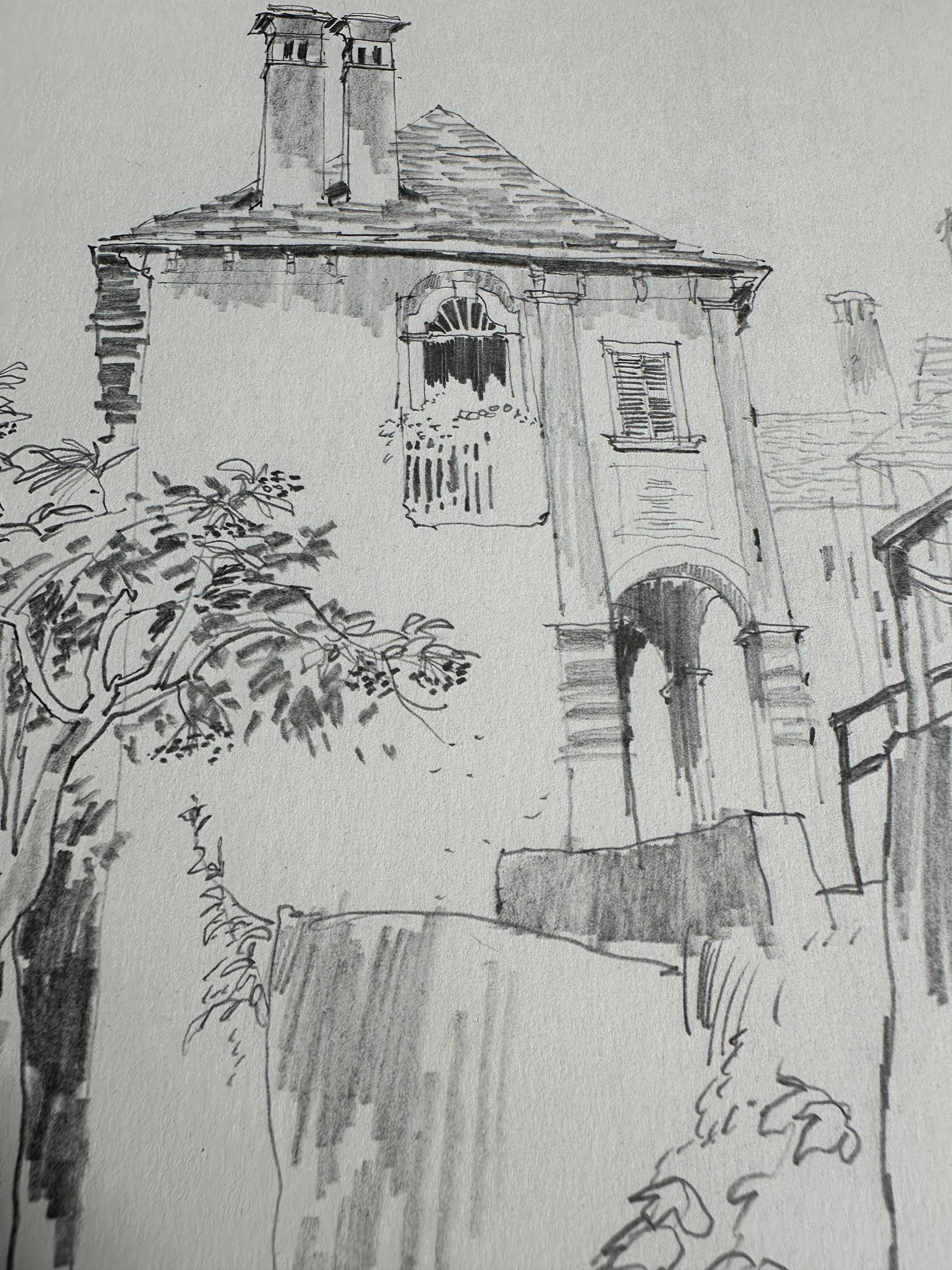 Jan Kristofori Original Pencil Sketches, Set of 3, Authentic Swiss Motives For Sale 1