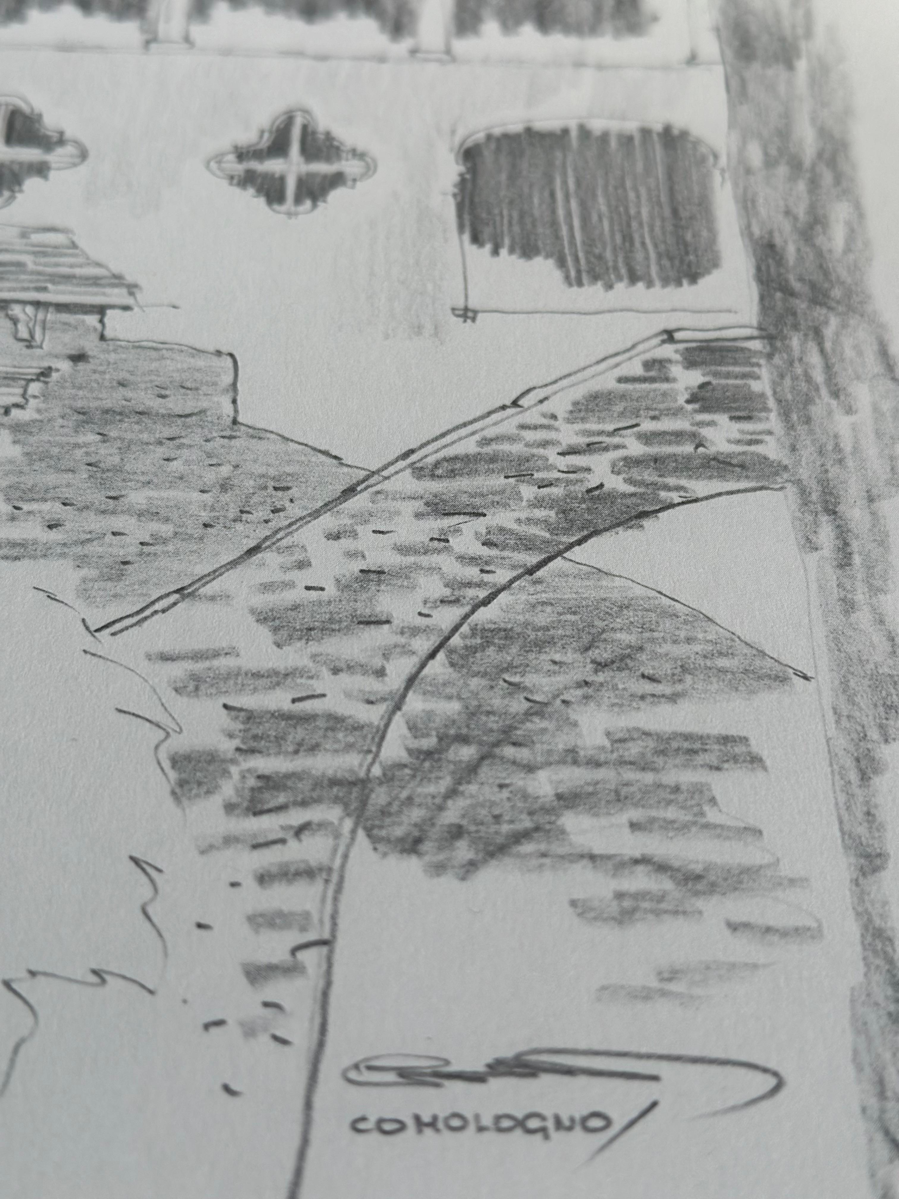 Jan Kristofori Original Pencil Sketches, Set of 3, Authentic Swiss Motives For Sale 2