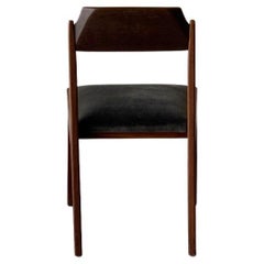 Used Jan Kuypers Velvet and Walnut Chair
