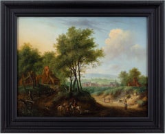 Jan Ludewick De Wouters, Bewaldete Landschaft mit Reitern, Ruine und entfernter Stadt