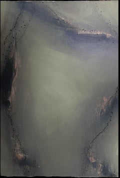 Huge French Contemporary Expressionist Signed Painting Atmospheric Greys