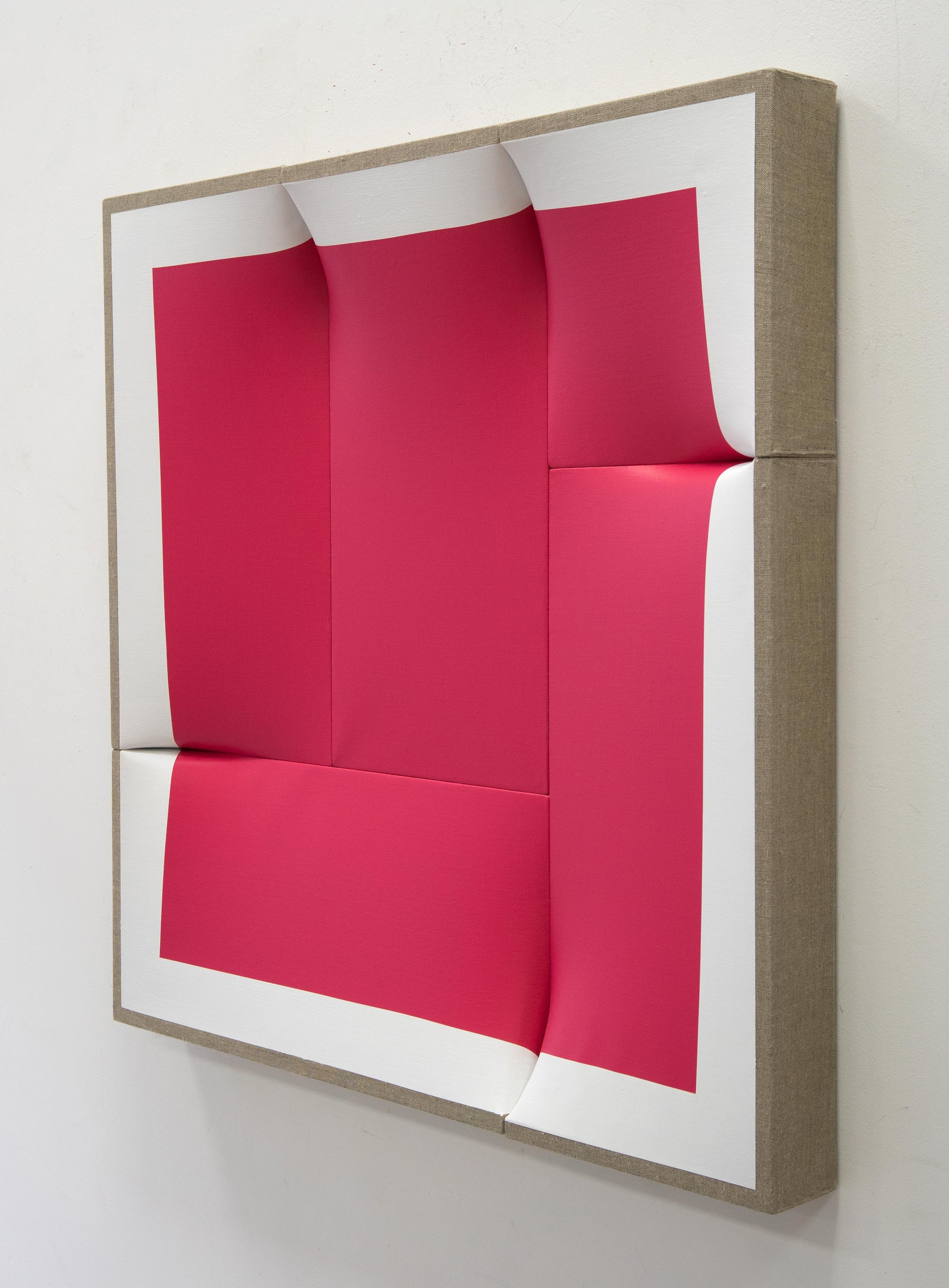 6, 2 cm (rosa quinacridone) - Painting Astratto di Jan Maarten Voskuil