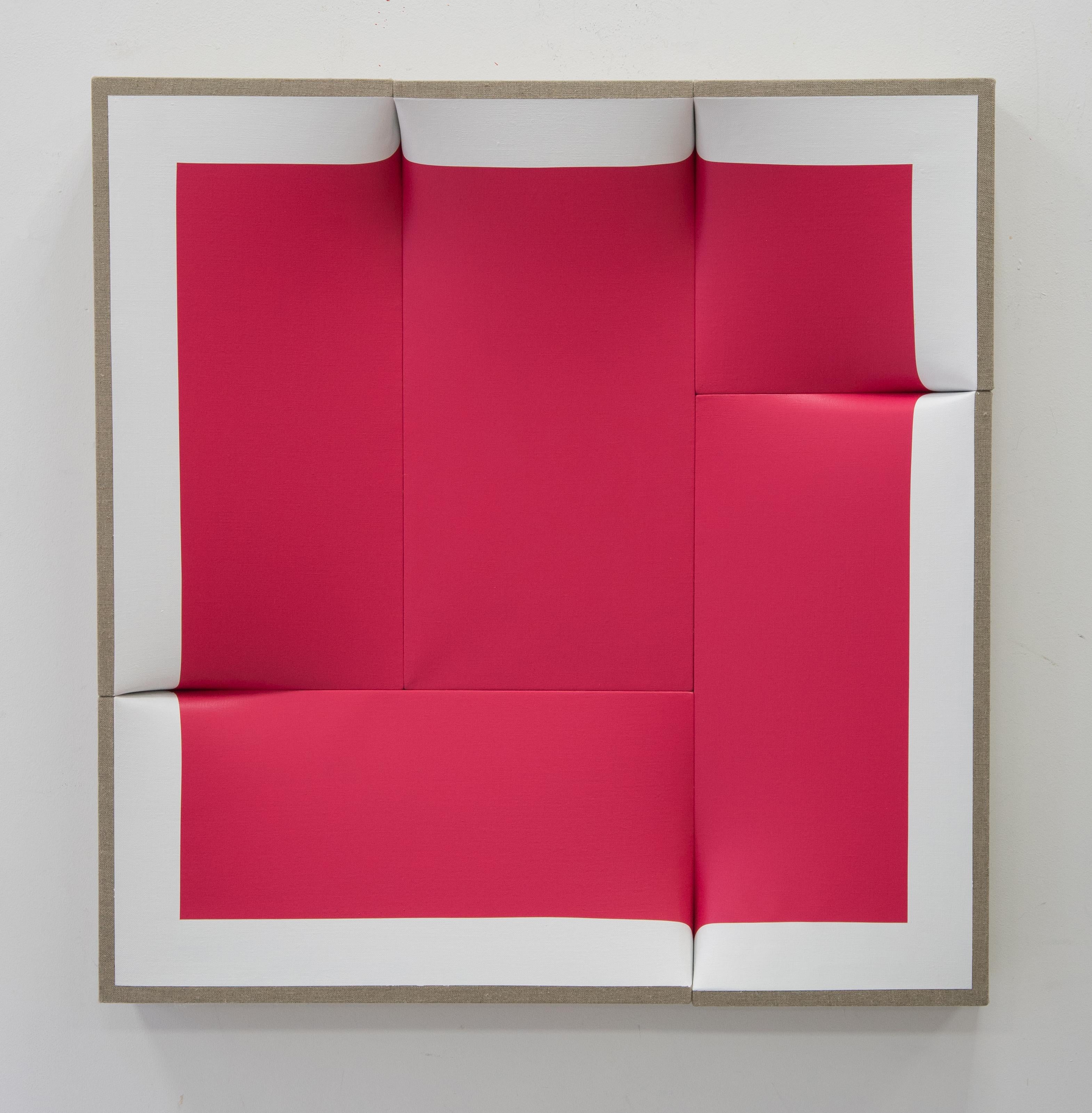 6, 2 cm (rosa quinacridone) - Painting di Jan Maarten Voskuil