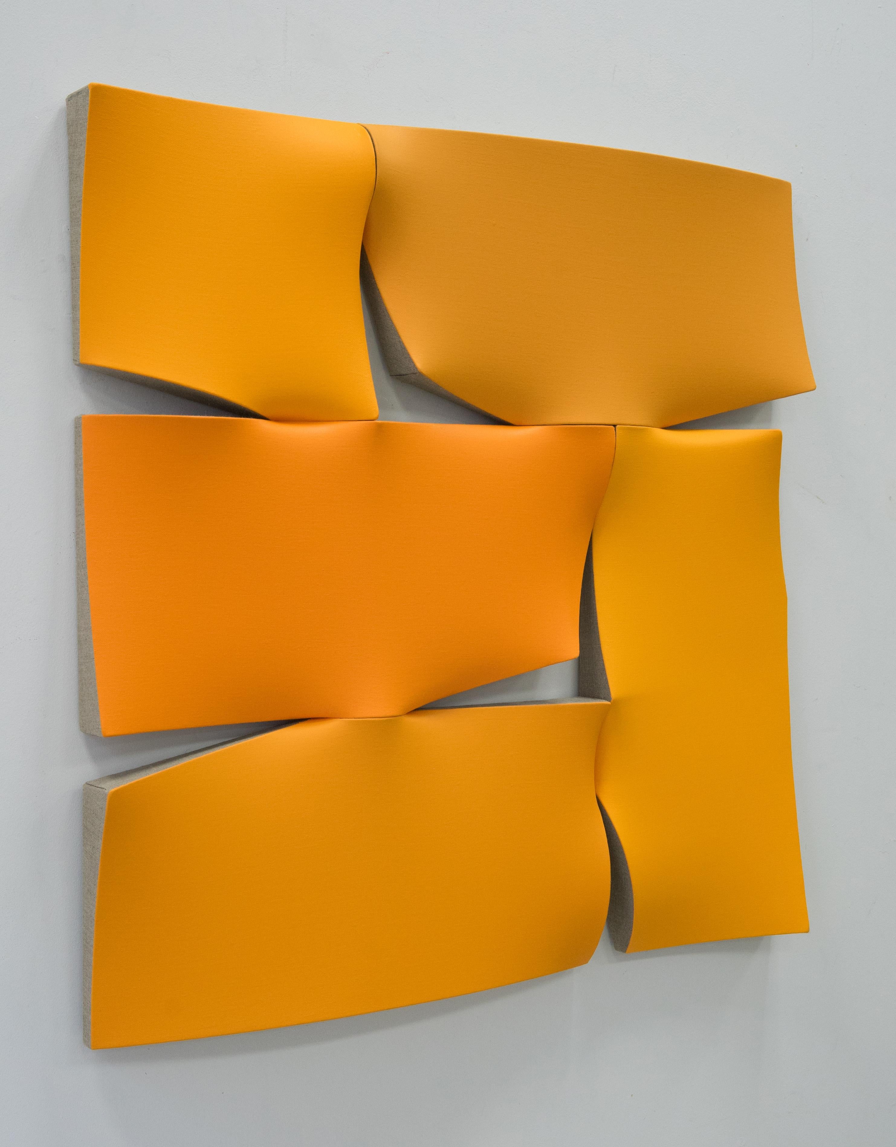 Cuts n Tears (arancione) - Painting di Jan Maarten Voskuil
