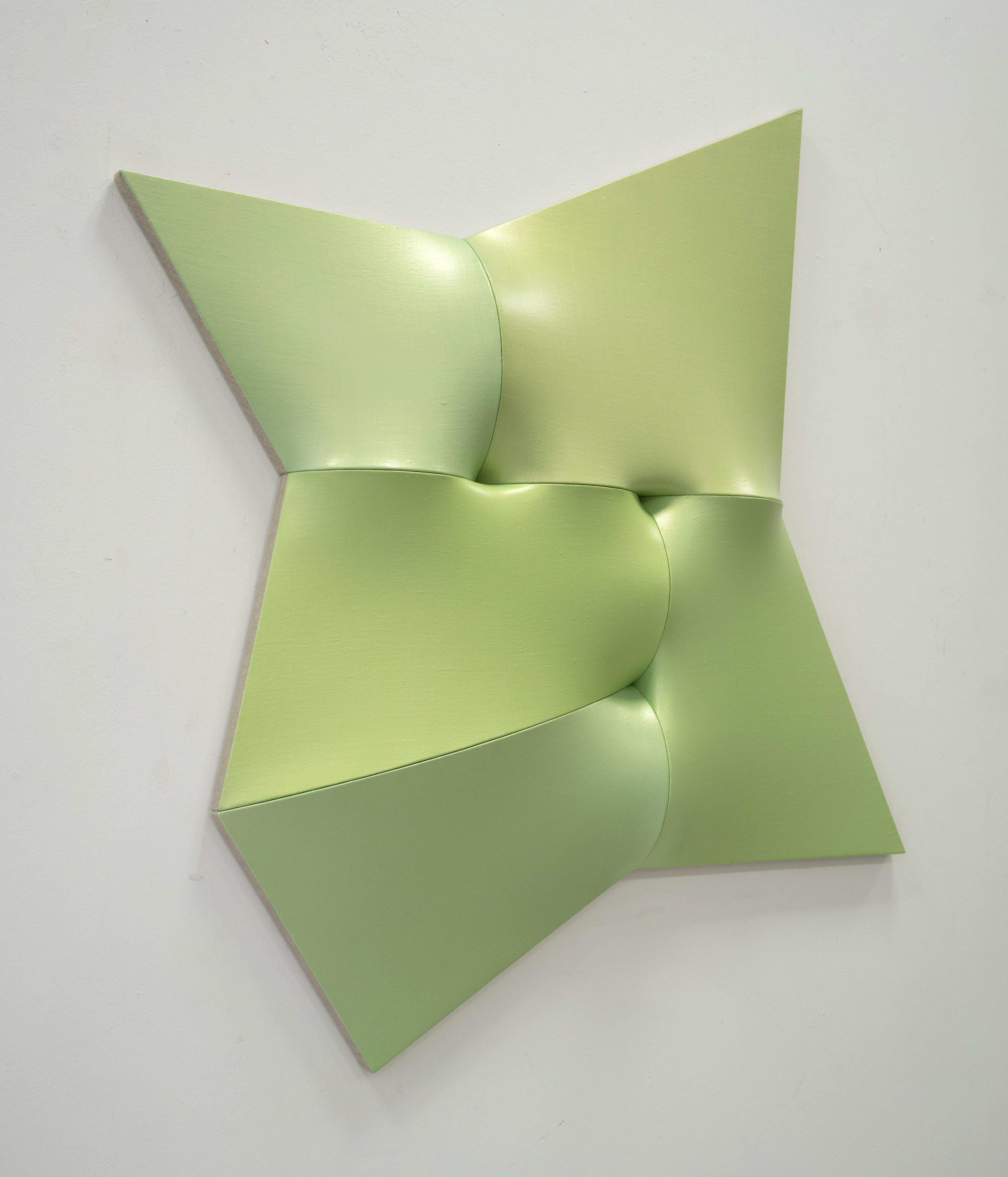 Verde-oro dinamico monocromatico - Sculpture di Jan Maarten Voskuil