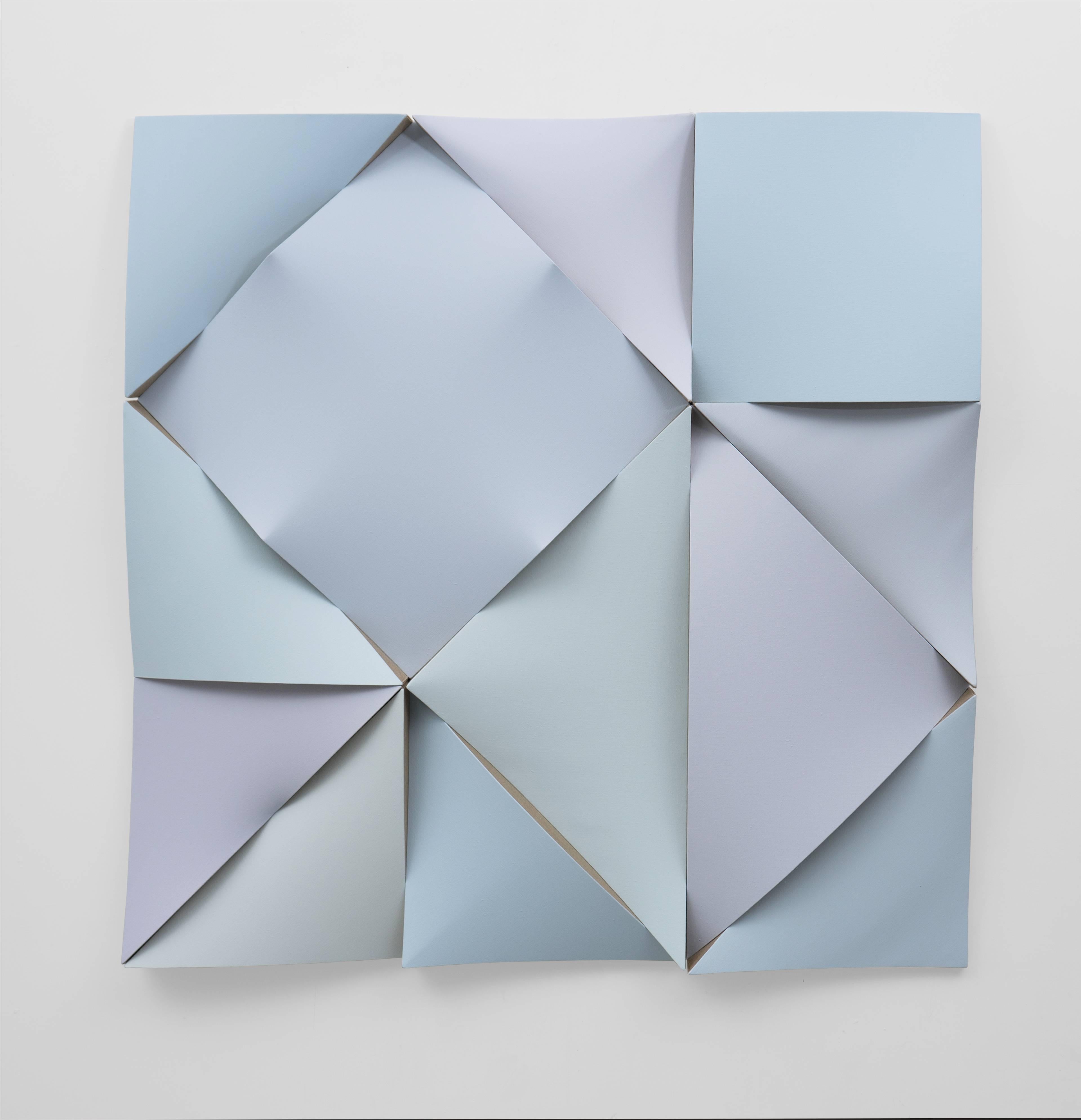Non-fit Mobile Exhibition Unit Blues - Painting by Jan Maarten Voskuil
