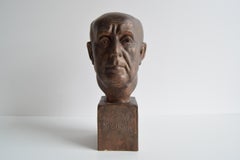 Busto de cerámica de Jan Masaryk, hacia 1950.