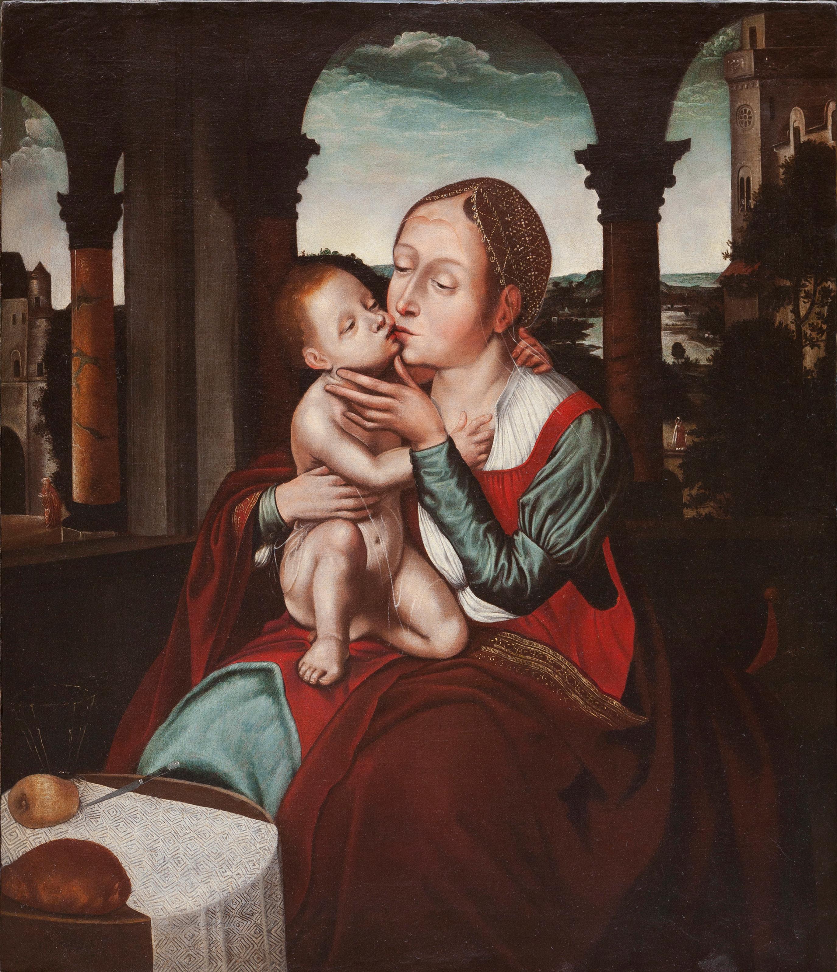 Bottega di Jan Massys (Anversa 1510-1575), Madonna con Bambino, metà XVI secolo 1