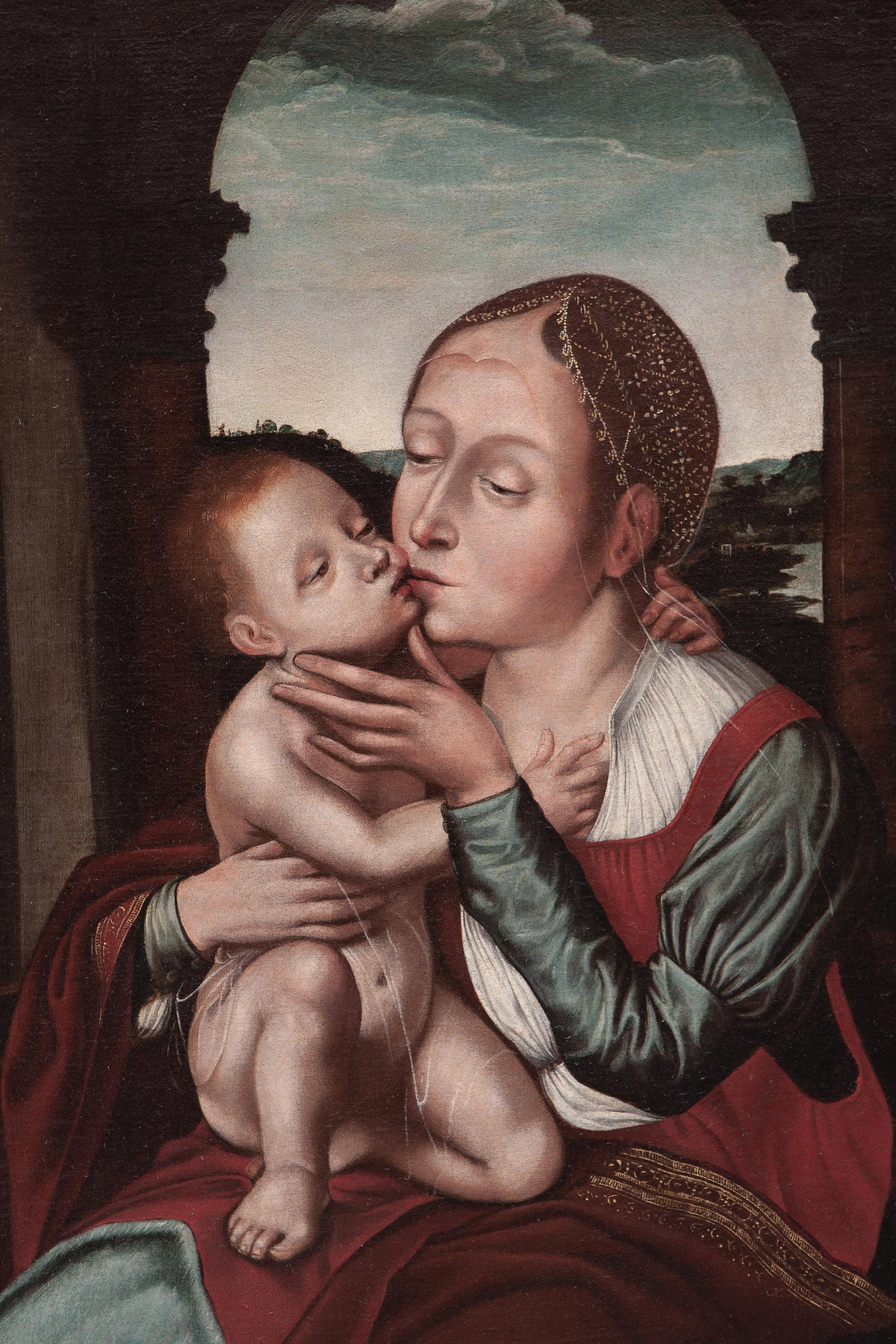 Bottega di Jan Massys (Anversa 1510-1575), Madonna con Bambino, metà XVI secolo 2