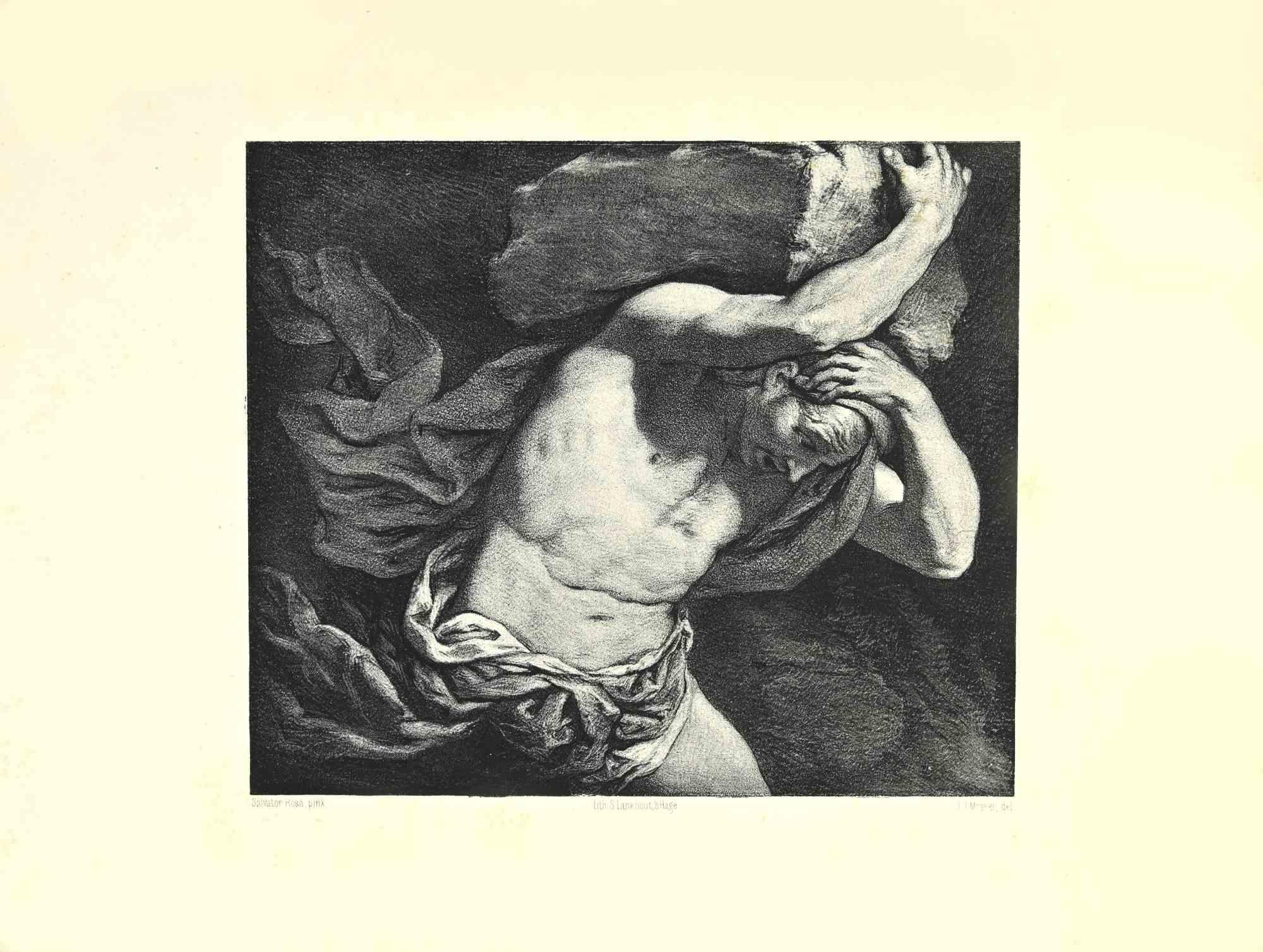Sísifo es un grabado realizado por Jan Mesker a partir de Antonio Zanchi, después de Salvator Rosa en 1877/1890.

Heliograbado sobre papel.

Firmado en la placa.

Buenas condiciones.