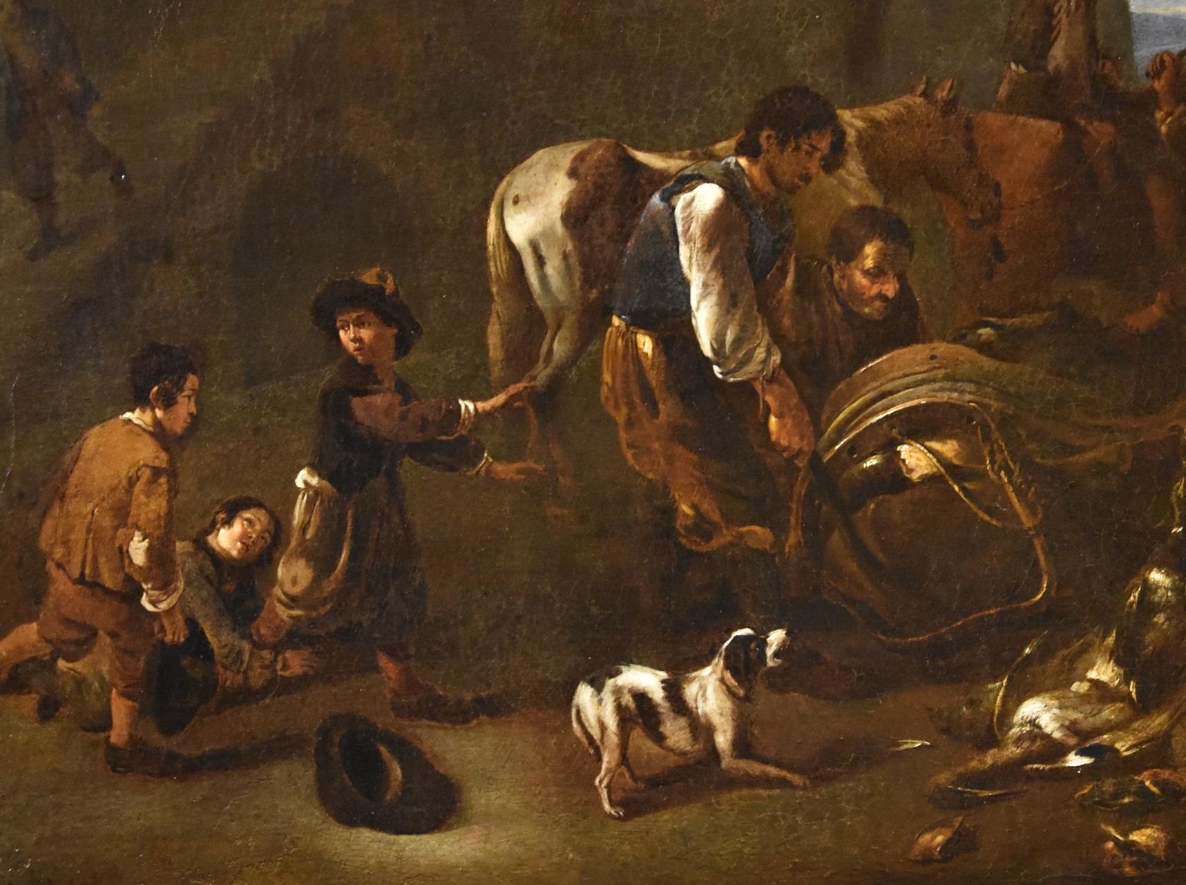 Landschaft Jagd Miel Gemälde 17. Jahrhundert Öl auf Leinwand Flemish Old master im Angebot 5