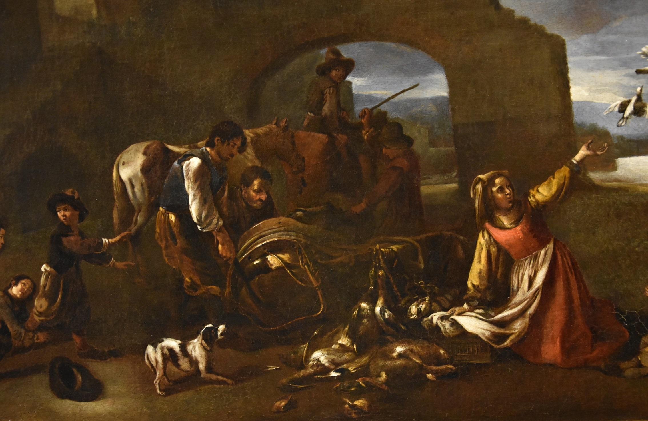 Landschaft Jagd Miel Gemälde 17. Jahrhundert Öl auf Leinwand Flemish Old master im Angebot 6