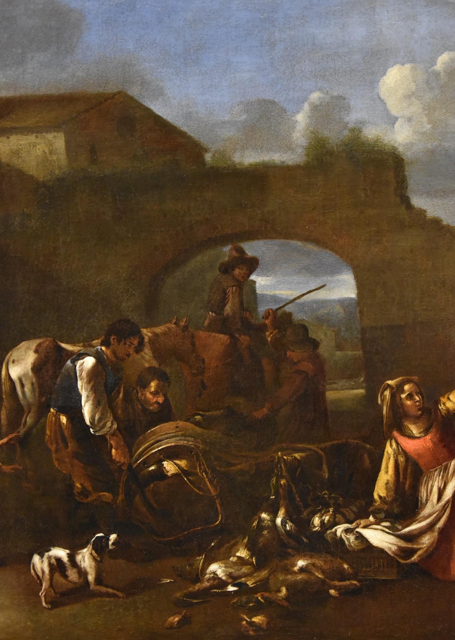 Landschaft Jagd Miel Gemälde 17. Jahrhundert Öl auf Leinwand Flemish Old master im Angebot 1
