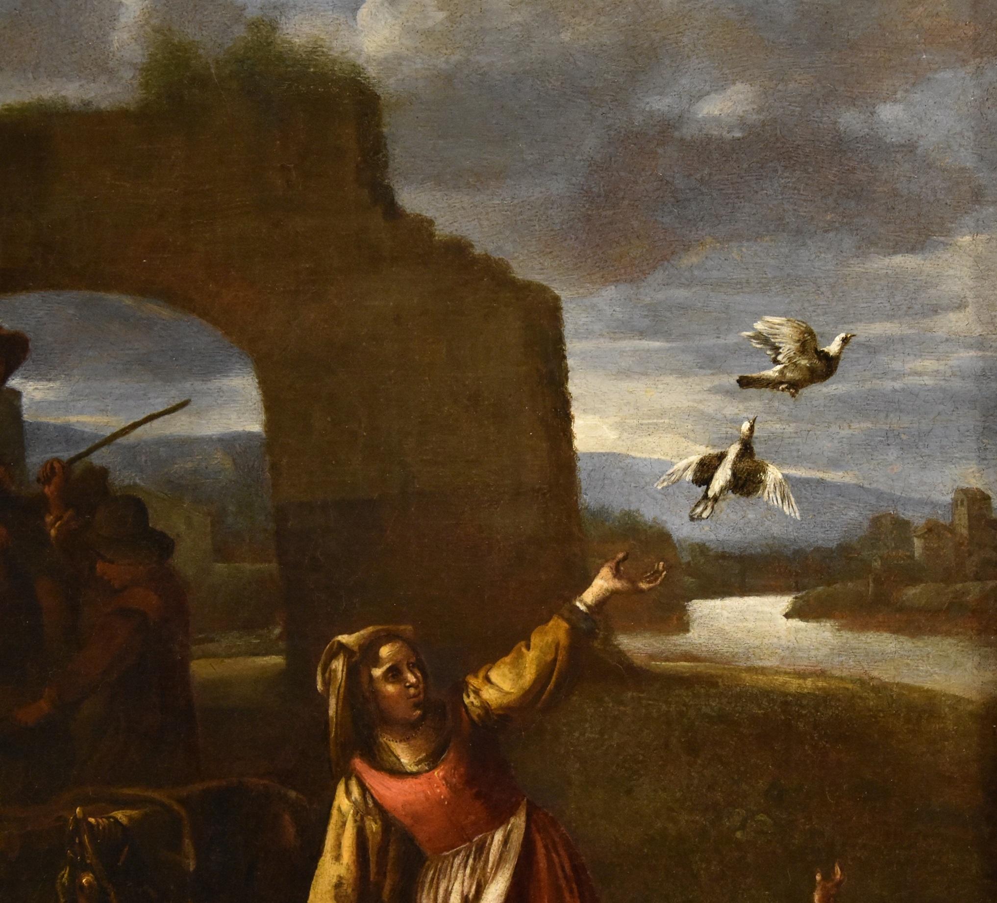 Landschaft Jagd Miel Gemälde 17. Jahrhundert Öl auf Leinwand Flemish Old master im Angebot 2