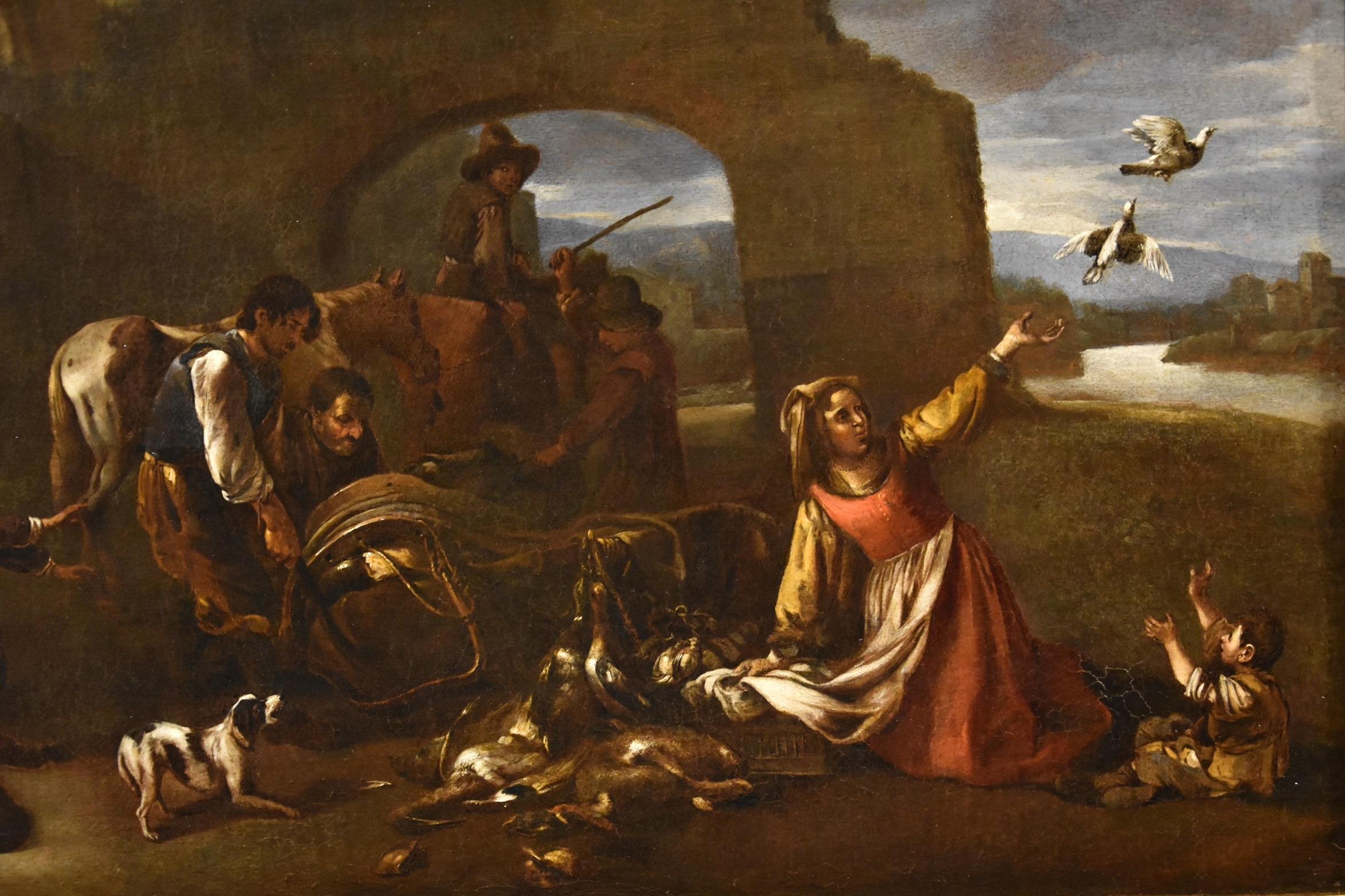 Landschaft Jagd Miel Gemälde 17. Jahrhundert Öl auf Leinwand Flemish Old master im Angebot 4